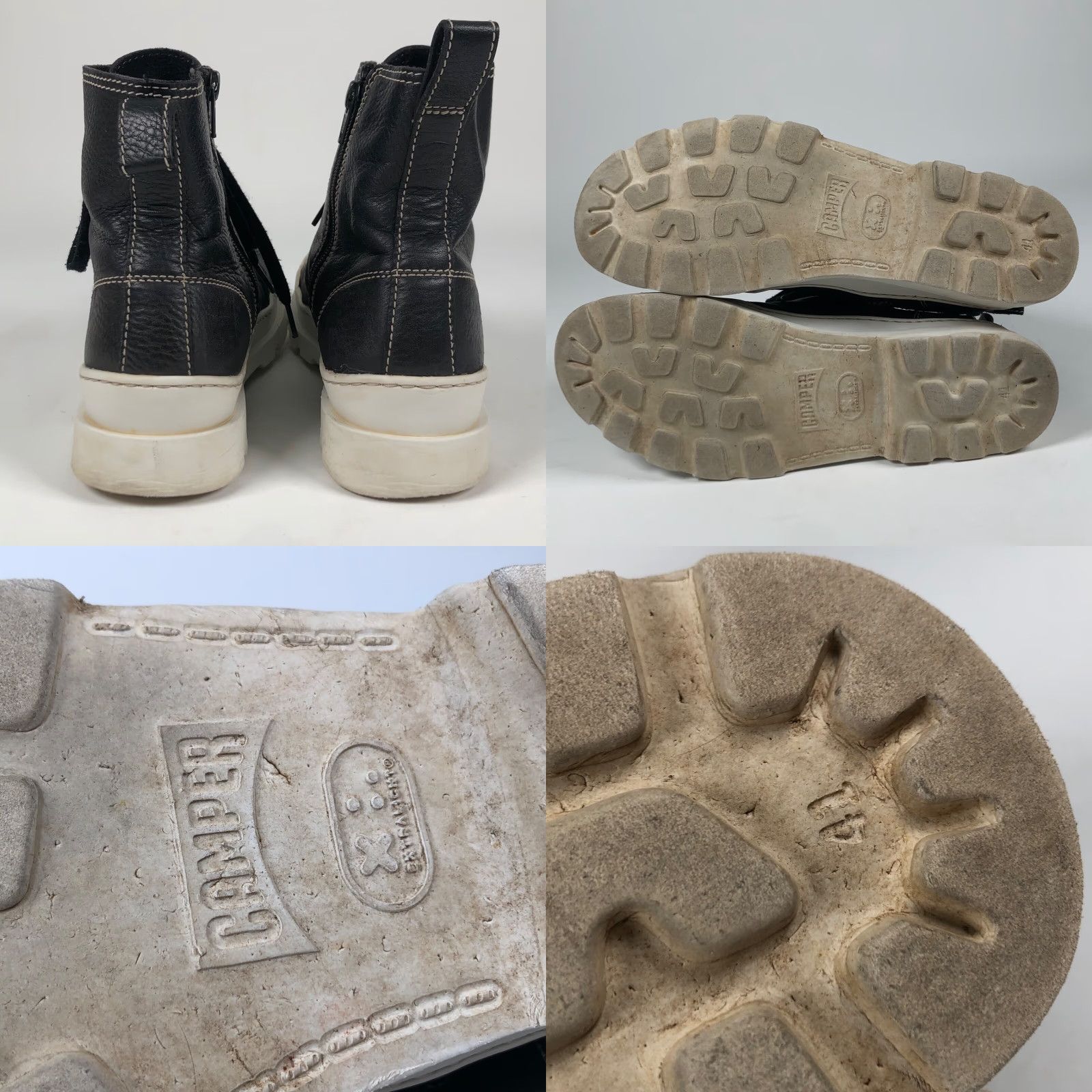 Camper Camper Brutus Womens Size 10.5 / 41 Black Leather Casual Boots Zip Size US 11 / IT 41 - 8 Thumbnail