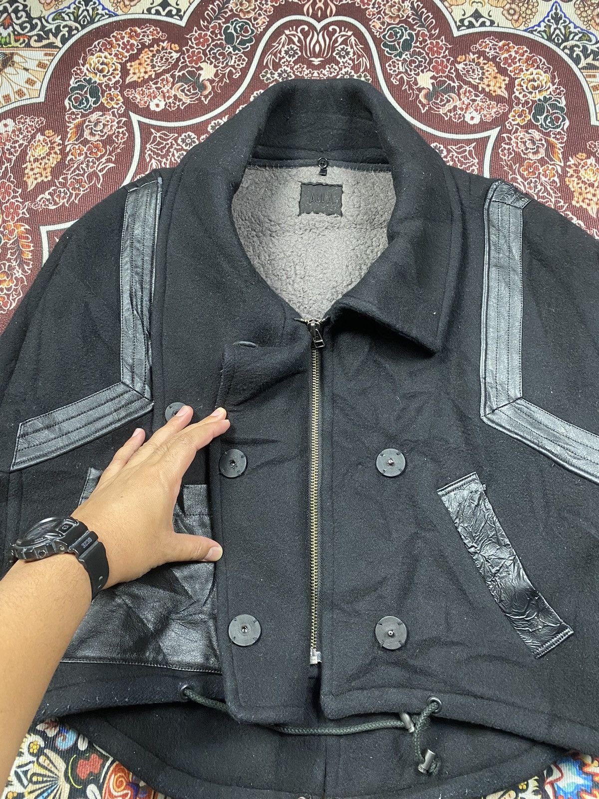 Japanese Brand Vintage Aula Crot Top Perfecto Wool Jacket Size US S / EU 44-46 / 1 - 8 Thumbnail