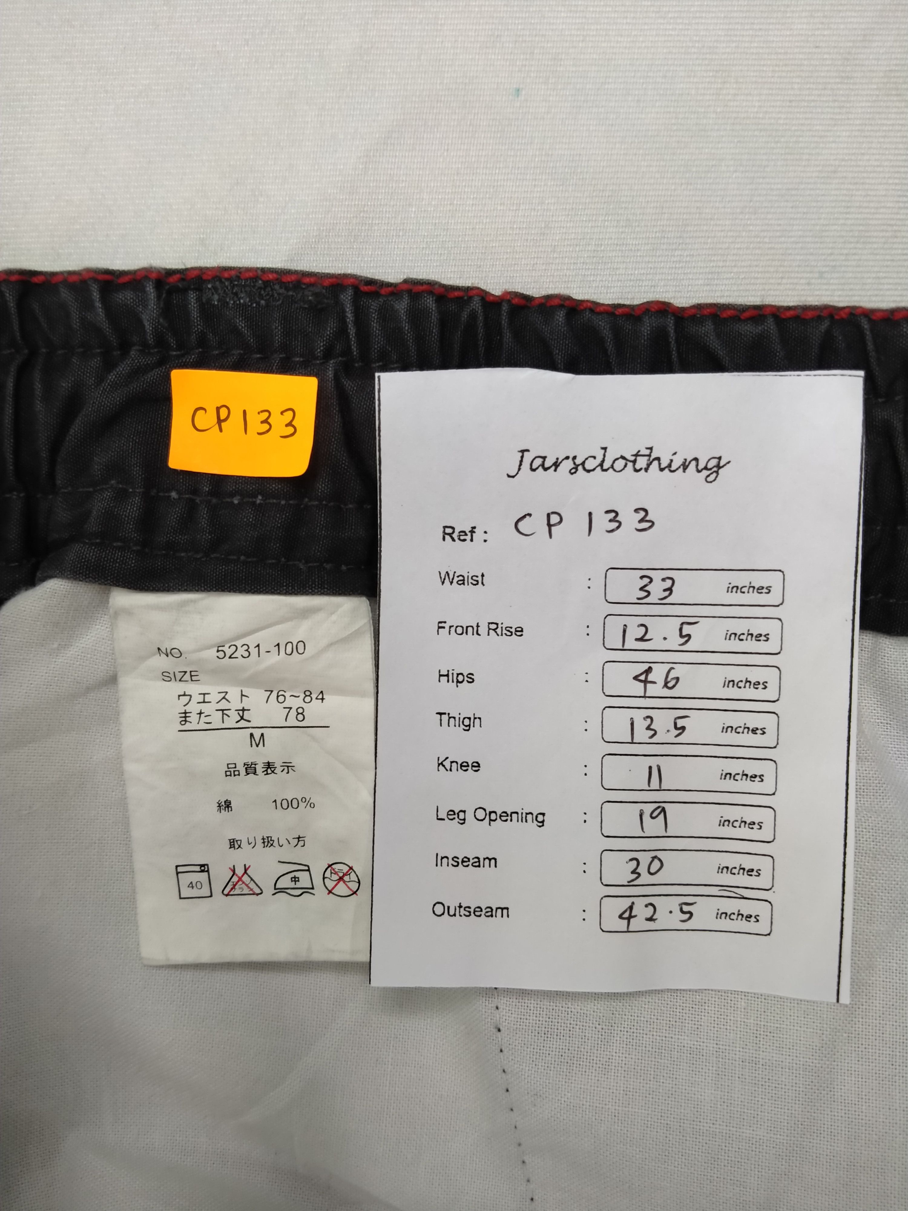 Japanese Brand Vache Japanese Brand Elastic Cargo Multi Pocket Pants -CP133 Size US 33 - 8 Thumbnail