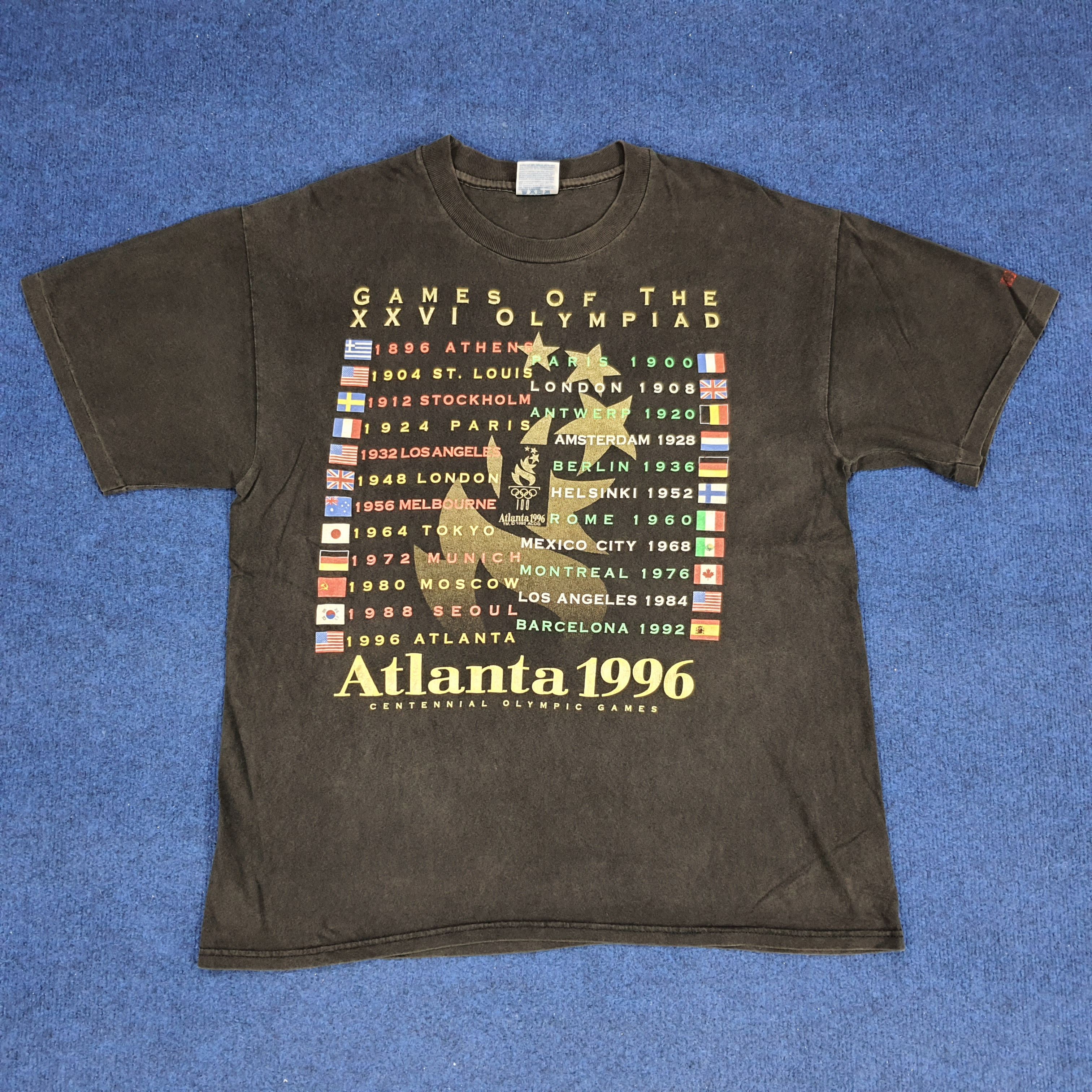 USA Olympics × Vintage Vintage Atlanta 1996 Centennial Olympic Games Tshirt Size US L / EU 52-54 / 3 - 1 Thumbnail
