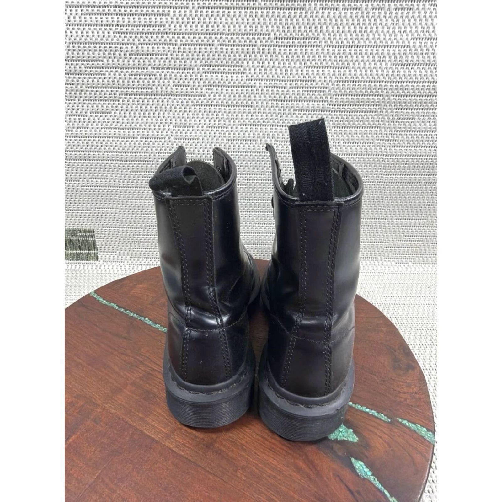 Dr. Martens Dr Martens 1460 Mono Boots Womens Size 5 US Black Leather Work Soft Toe Ankle Combat Boot Size US 5 / IT 35 - 5 Thumbnail