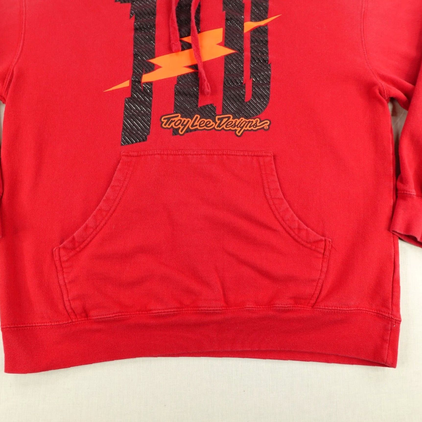 Vintage Troy Lee Designs Hoodie Mens L Red Graphic Print Logo Pullover Hooded Pockets Racing Outdoors - 90s? Size US L / EU 52-54 / 3 - 4 Thumbnail