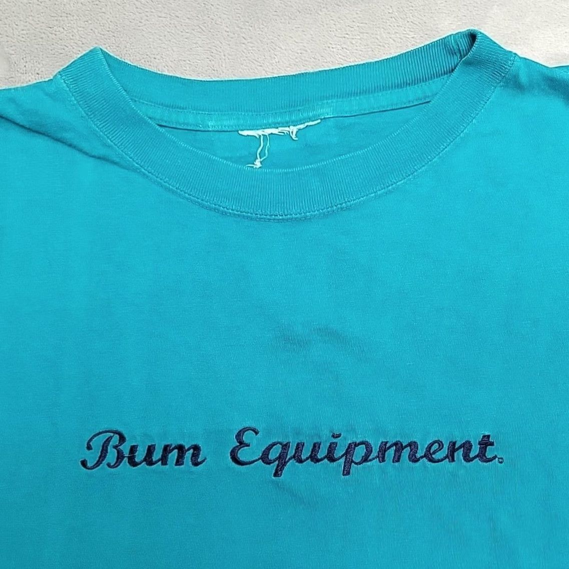 Vintage VINTAGE B.U.M. Equipment Shirt Men XL Teal Short Sleeve Crew Neck 90s Retro Size US XL / EU 56 / 4 - 3 Thumbnail