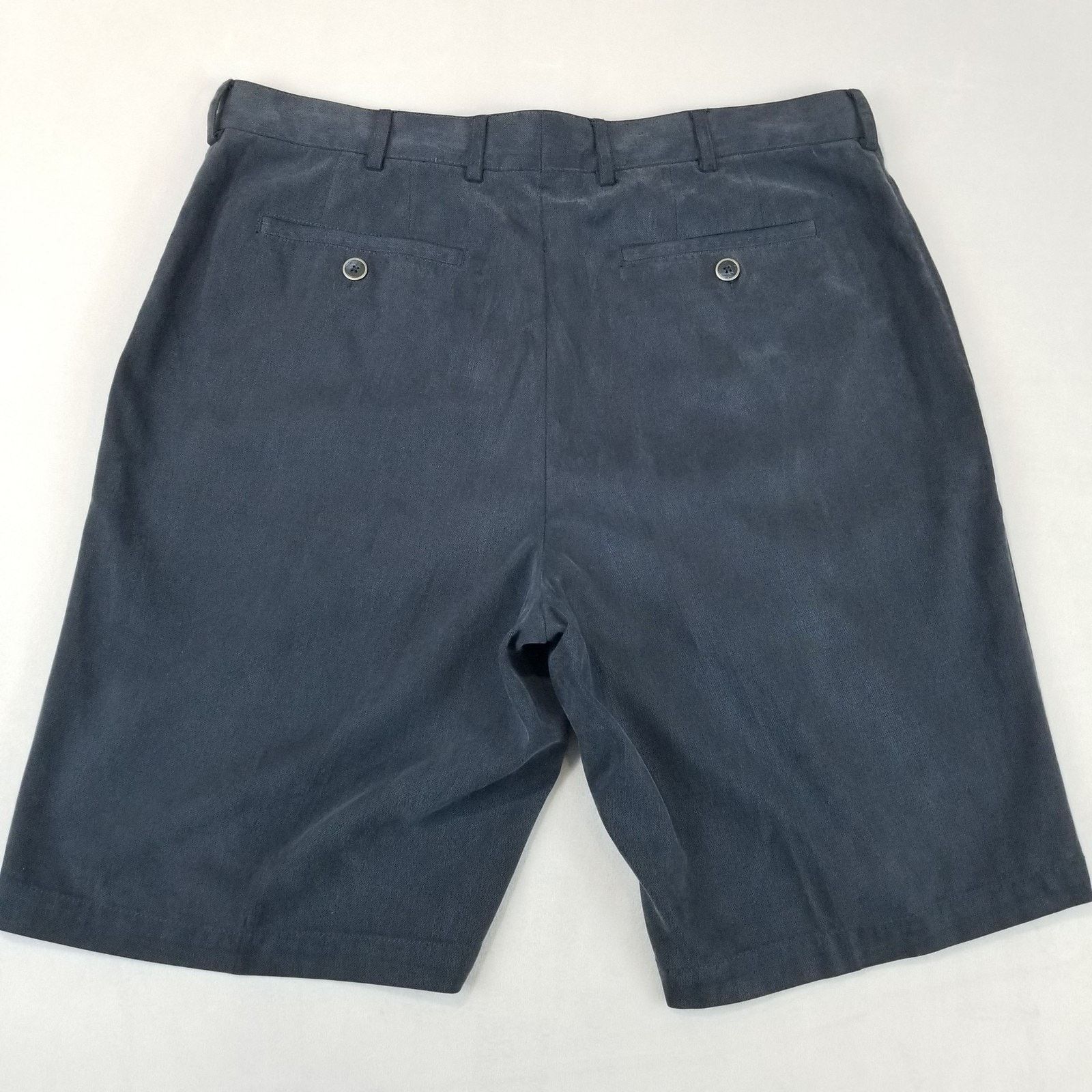 Tori Richard Tori Richard Shorts Mens 35 Blue Flat Front Chino Size US 35 - 2 Thumbnail