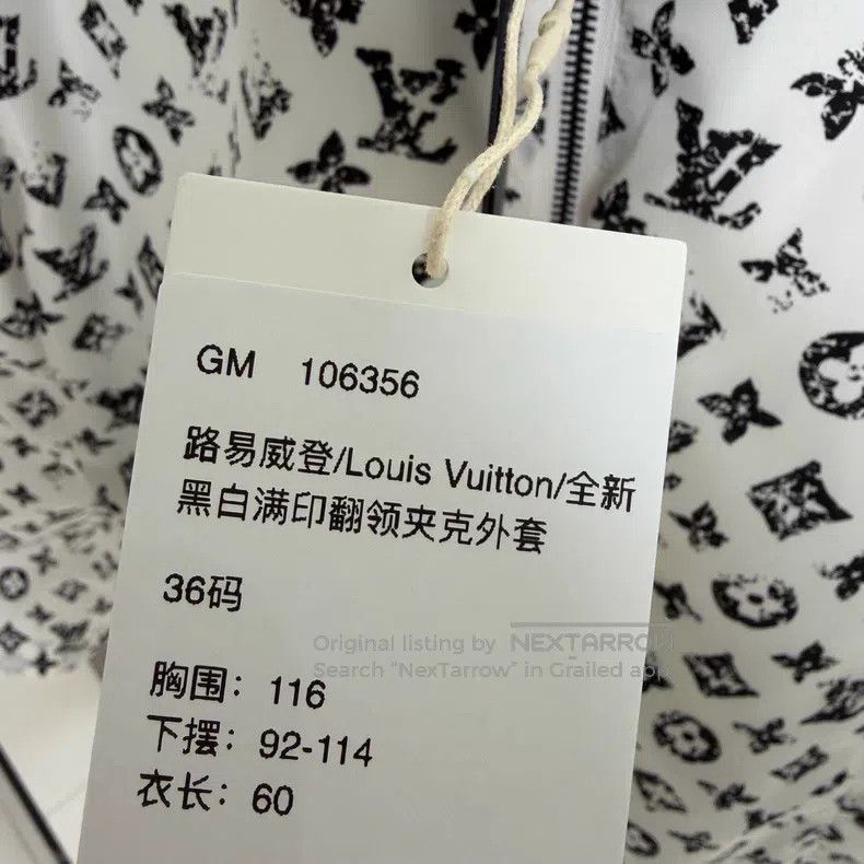 Louis Vuitton Louis Vuitton Black and white full print lapel jacket Size XS / US 0-2 / IT 36-38 - 6 Thumbnail