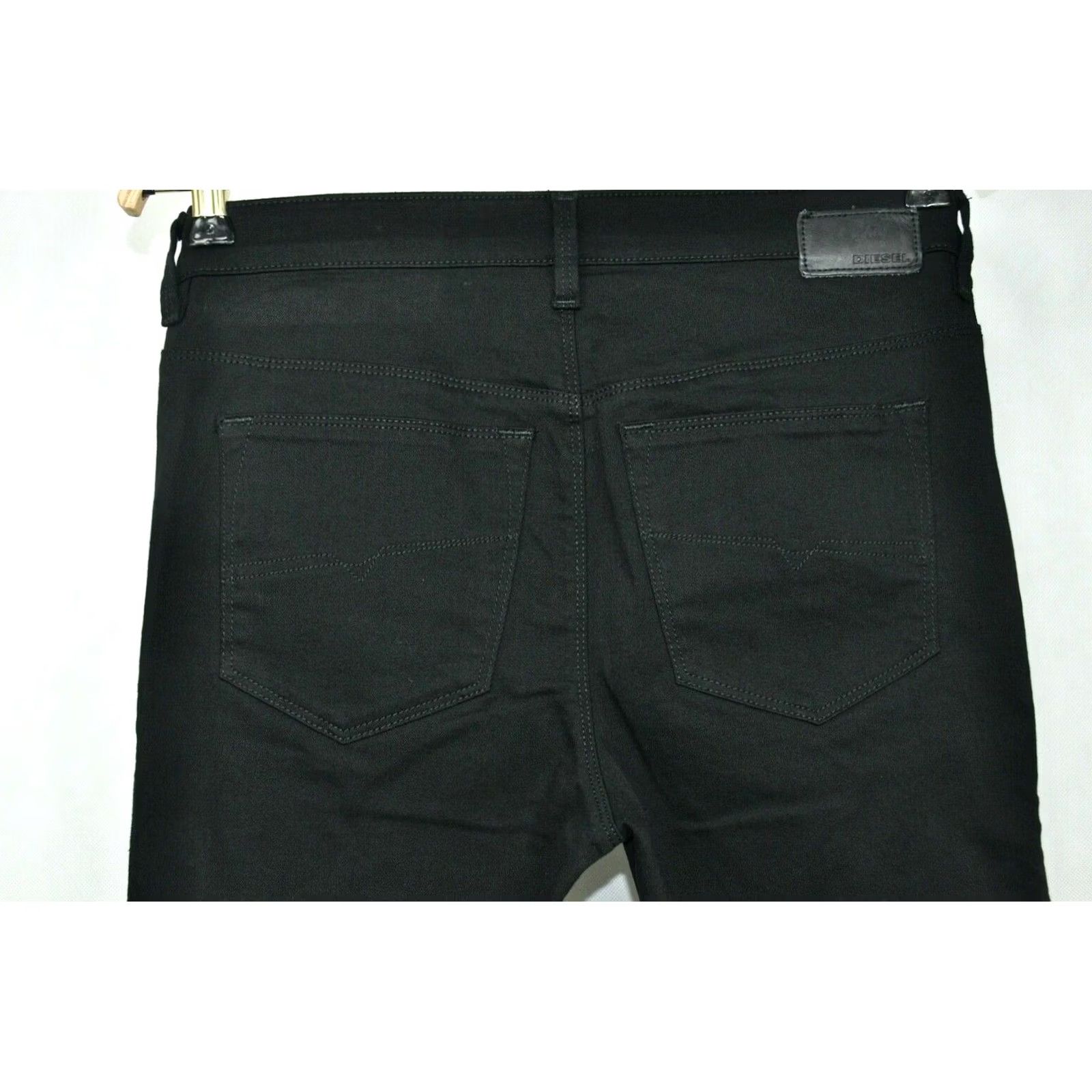 Diesel Diesel Skinzee High 0813E Stretch Super Slim Skinny High Waist W29/L30 Jeans Women Slim Stretch Black 93%Cotton 5%Polyester 2%Elastane Size ONE SIZE - 7 Thumbnail