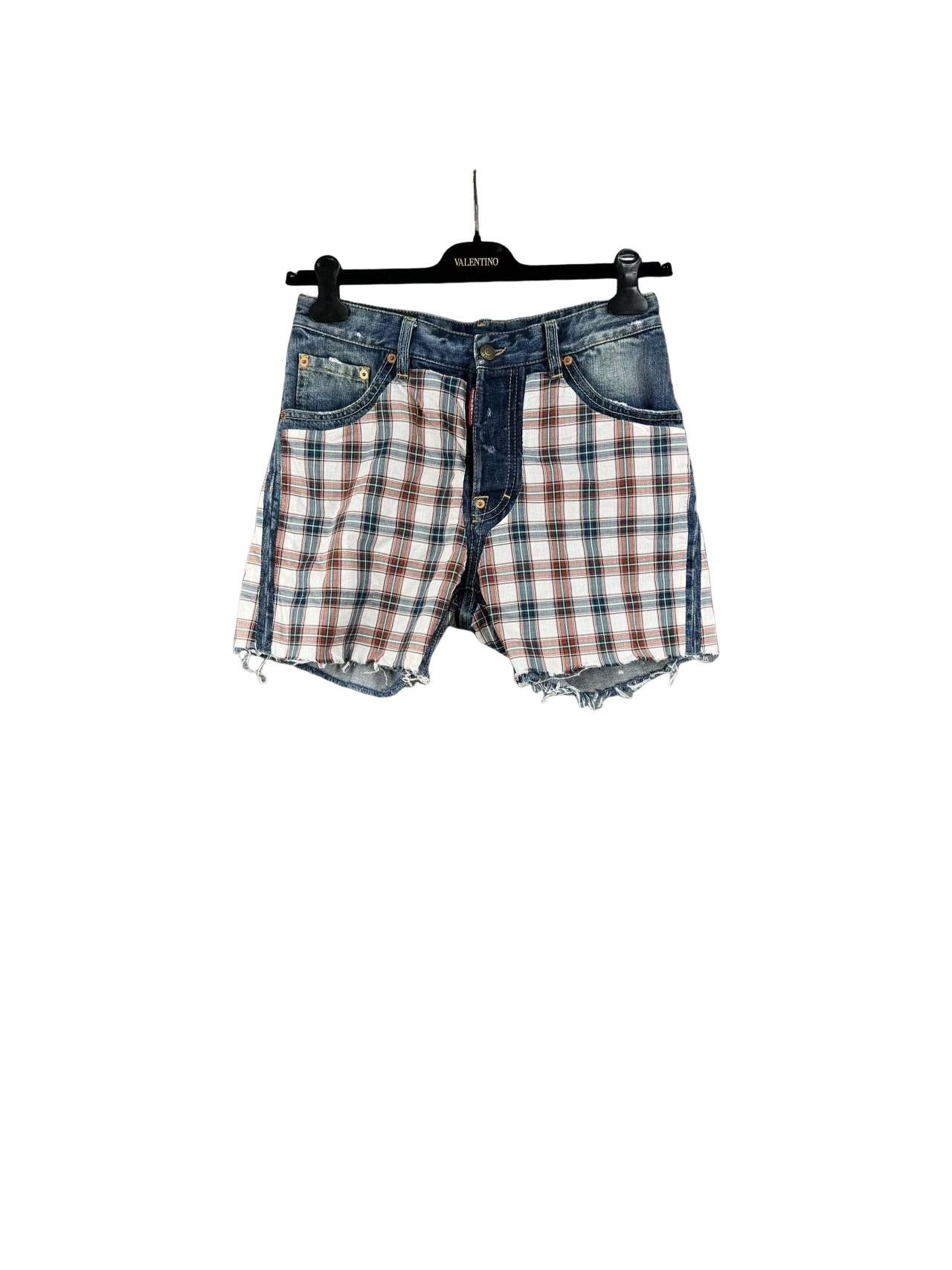 Dsquared2 Dsquared2 Plaid Denim Shorts US 28 Size US 28 / EU 44 - 1 Thumbnail