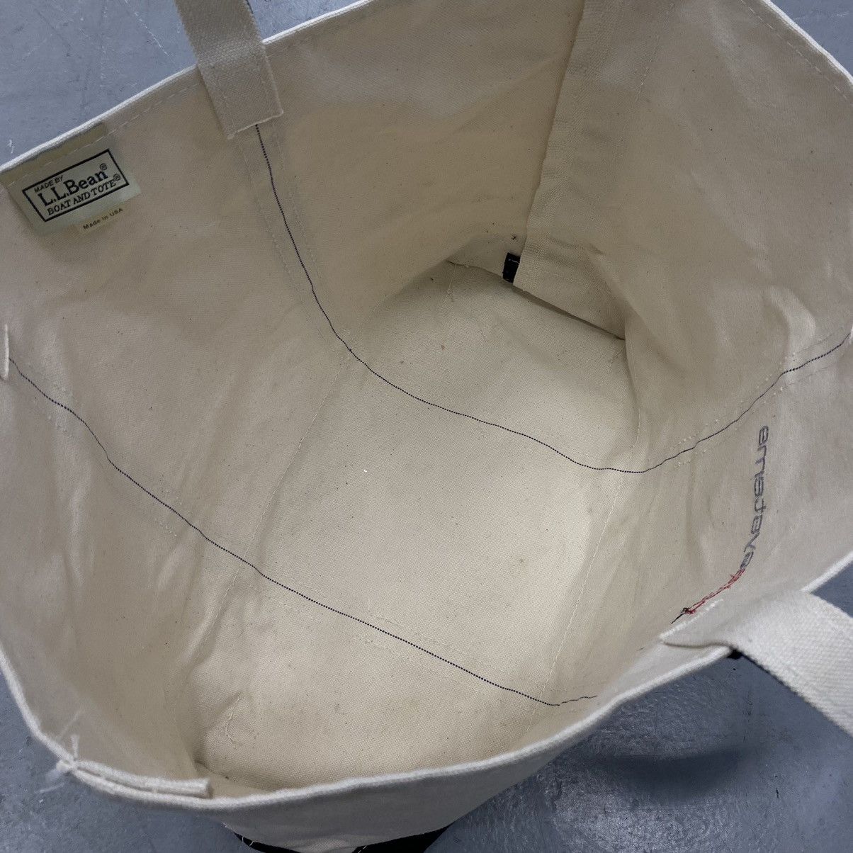 Japanese Brand × L.L. Bean × Vintage Vtg LL Bean Boat & Tote Ivory/Black Beta Systems Software US Size ONE SIZE - 11 Thumbnail
