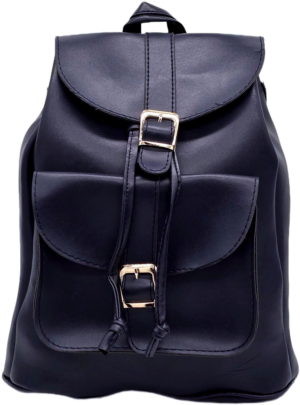 Genetic Manipulation Shinichiro Kuriya Classic Dark Blue Faux Leather Backpack with Buckle Closure Size ONE SIZE - 1 Thumbnail