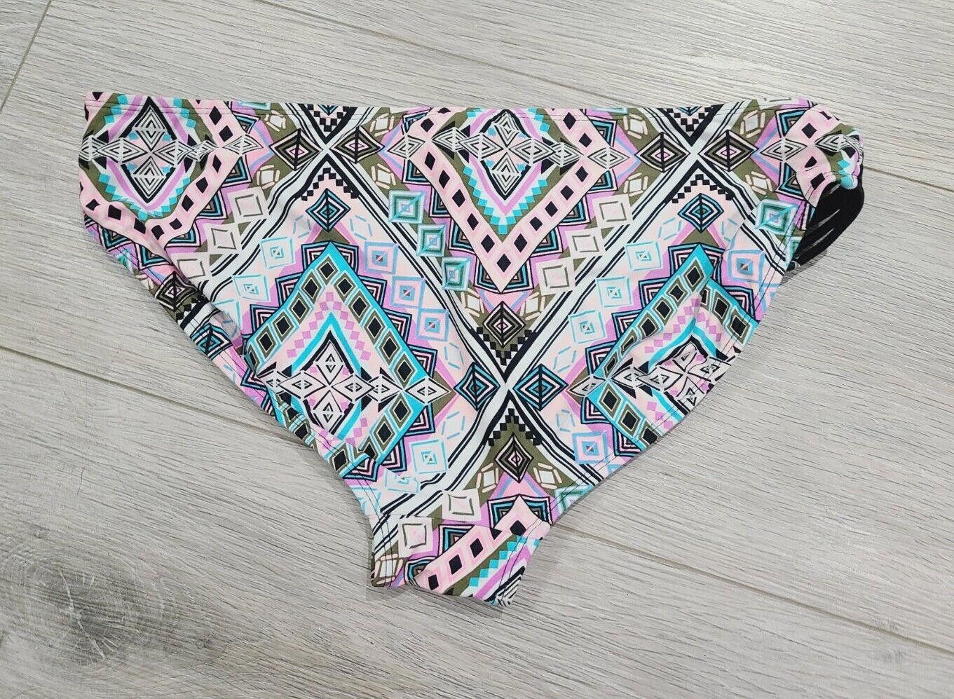 Opening Ceremony OP Swimsuit Bottom Only Large 11-13 Black Aztec Strappy Size ONE SIZE - 4 Thumbnail