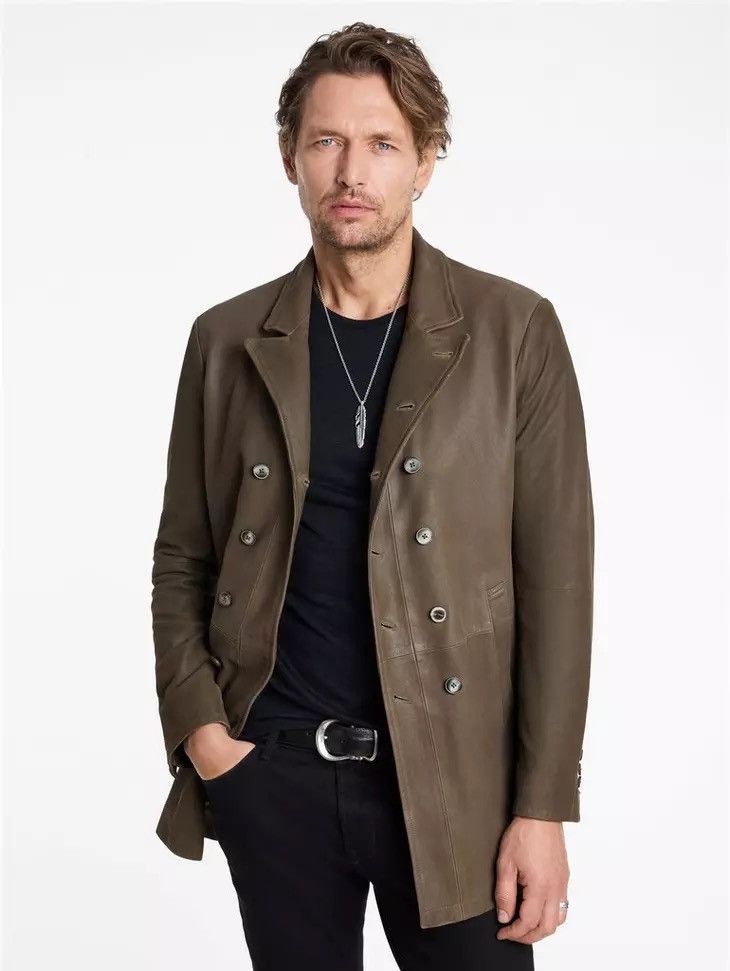 John Varvatos Cut-Away Double Breasted Coat. Size EU 46 USA 36. Size US S / EU 44-46 / 1 - 1 Thumbnail