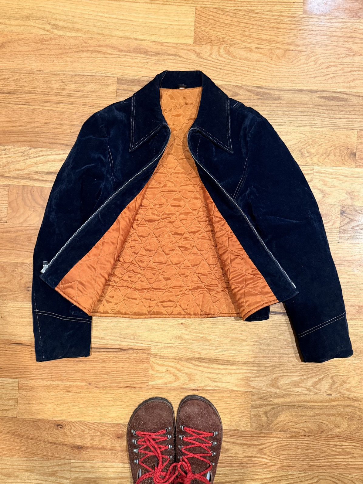 Other 80s Velour Quilted Jacket Size US XS / EU 42 / 0 - 2 Thumbnail