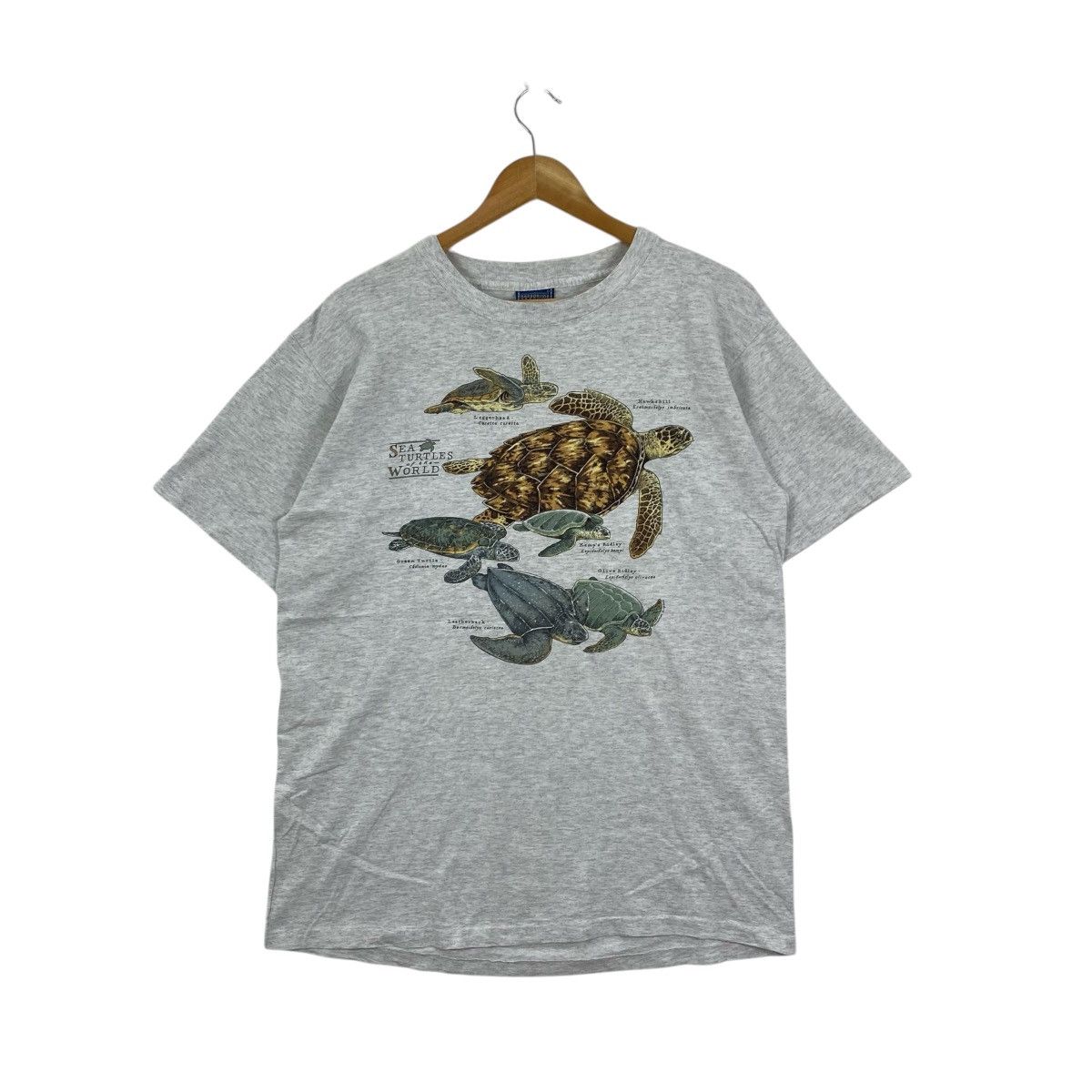Vintage Vintage 90s Harborside Graphics Sea Turtles Shirt L USA Made Size US L / EU 52-54 / 3 - 1 Thumbnail