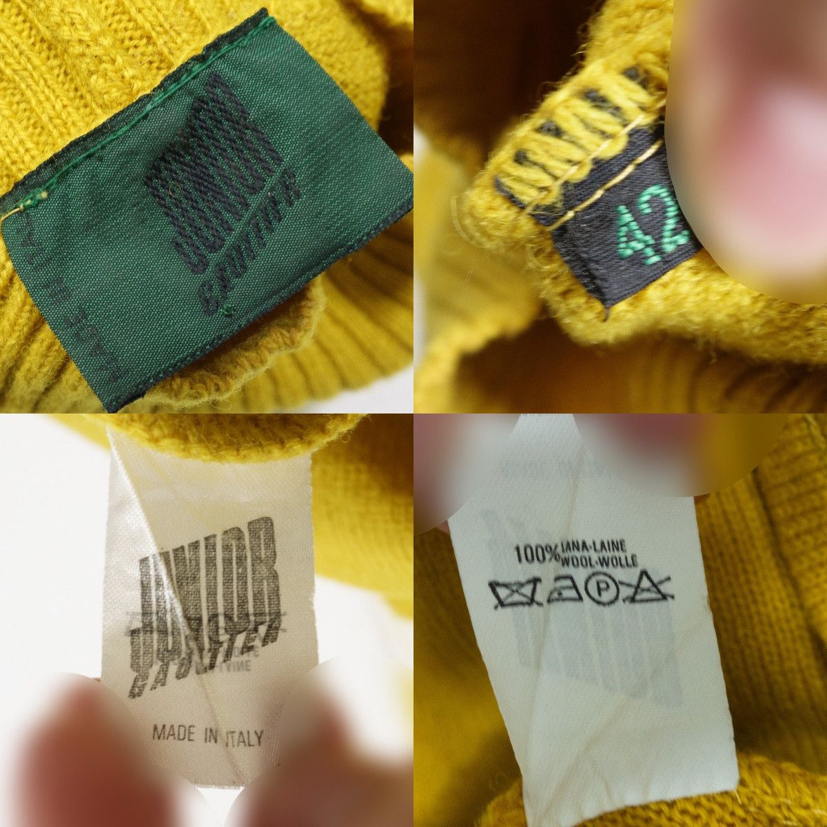 Jean Paul Gaultier 90s Junior 100% Wool Star Intarsia High Neck Flared Sweater Size M / US 6-8 / IT 42-44 - 8 Thumbnail