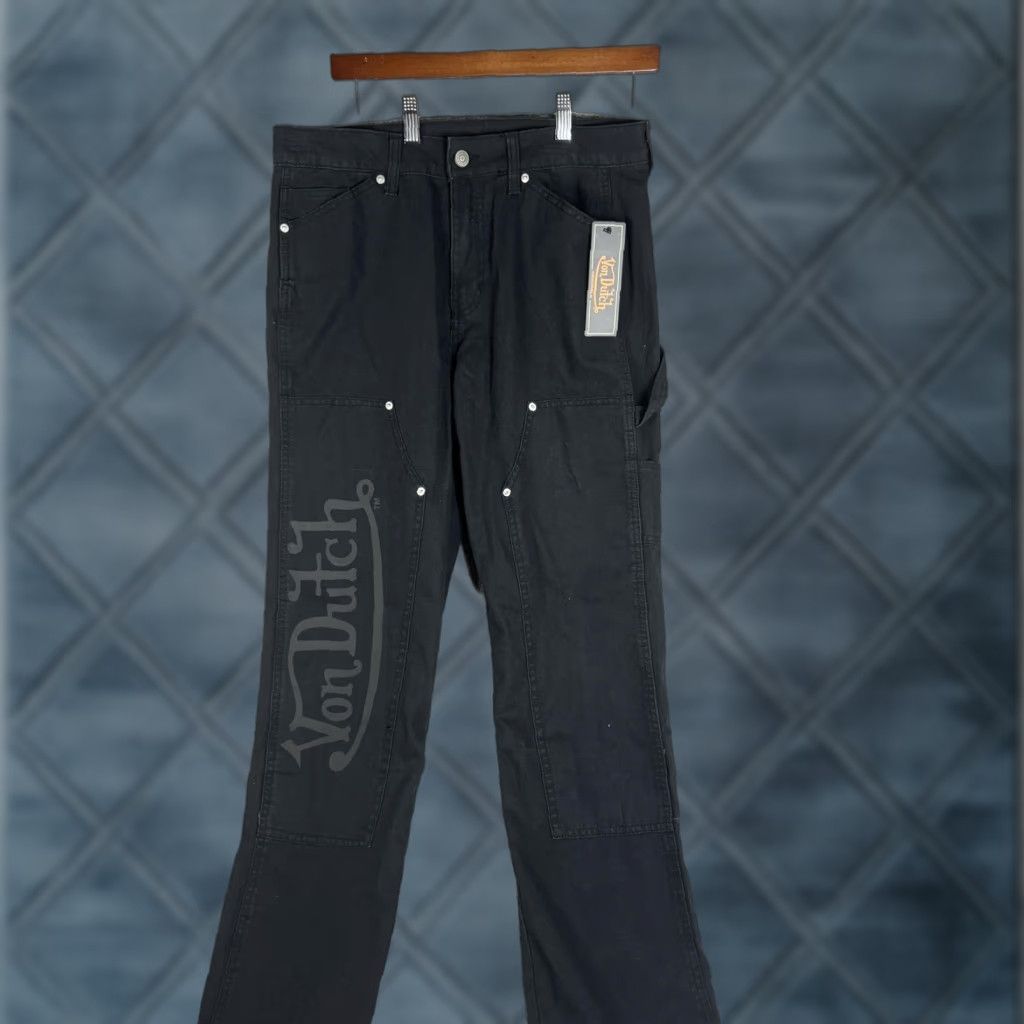 Von Dutch VINTAGE Von Dutch Jeans Mens 30x32 Black Carpenter Workwear Logo Size US 30 / EU 46 - 1 Thumbnail