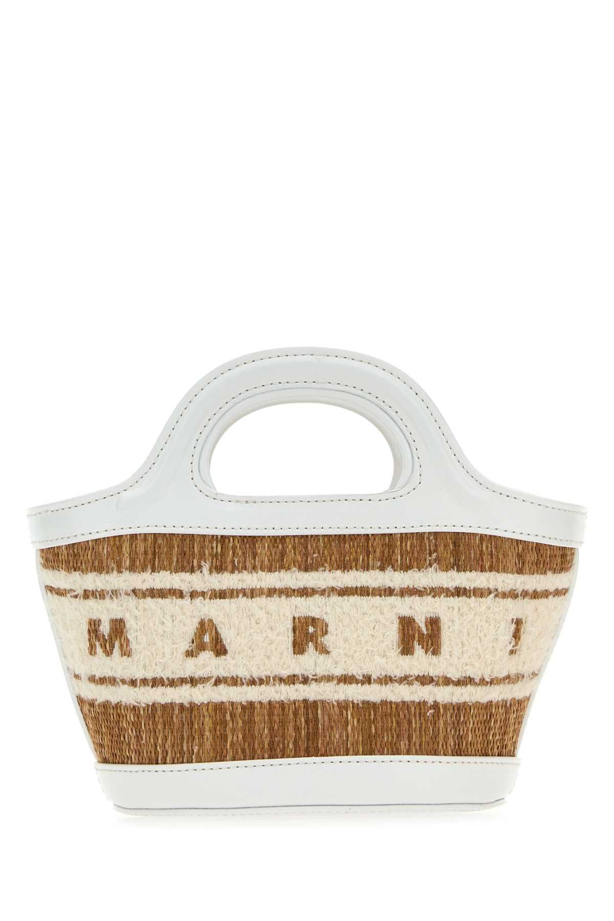 Marni Two-Tone Raffia And Leather Micro Tropicalia Summer Handbag Size ONE SIZE - 1 Thumbnail