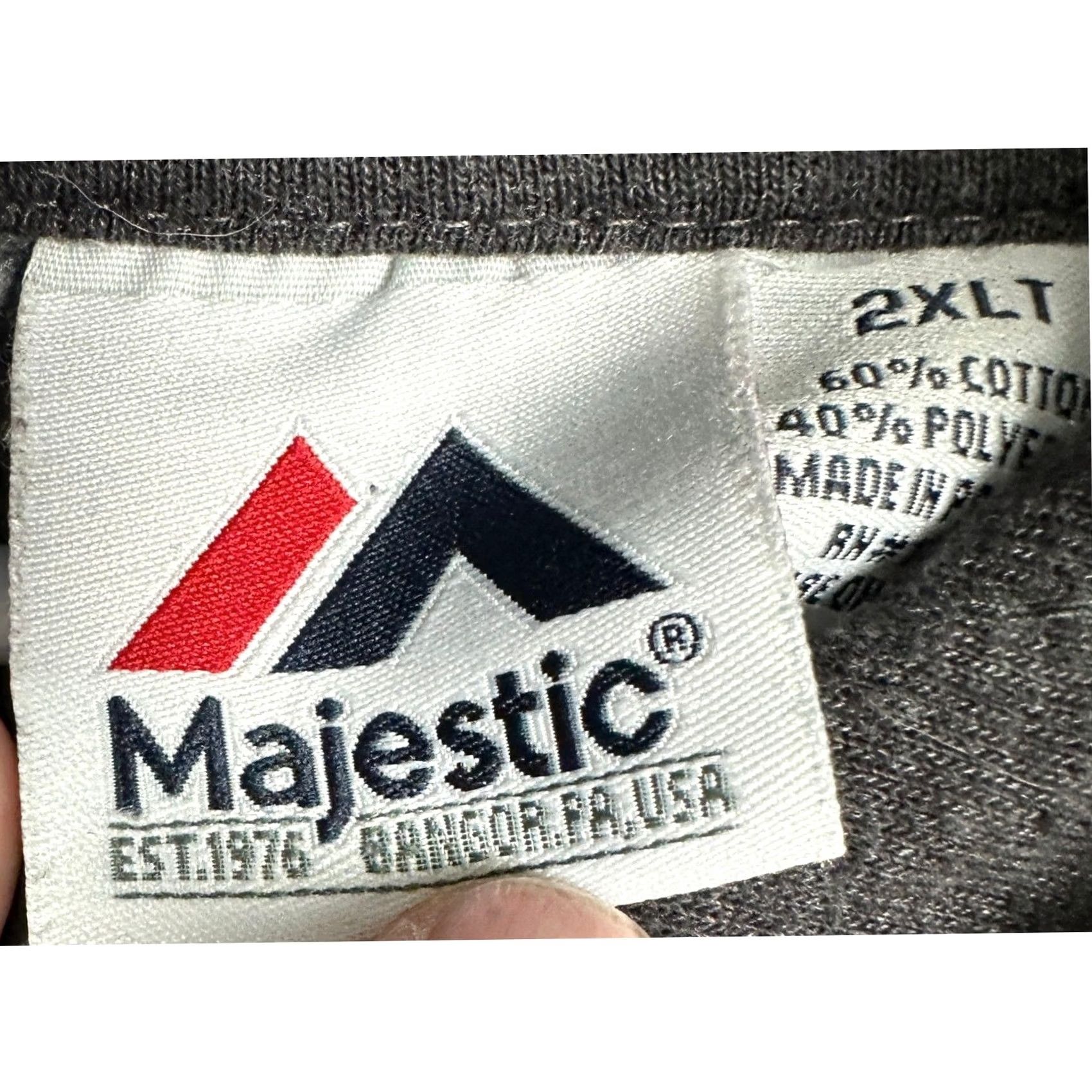 NFL Majestic New York Giants Hoodie Mens 2XLT Tall Dark Grey NFL Sweatshirt Pullover Size US XXL / EU 58 / 5 - 4 Thumbnail