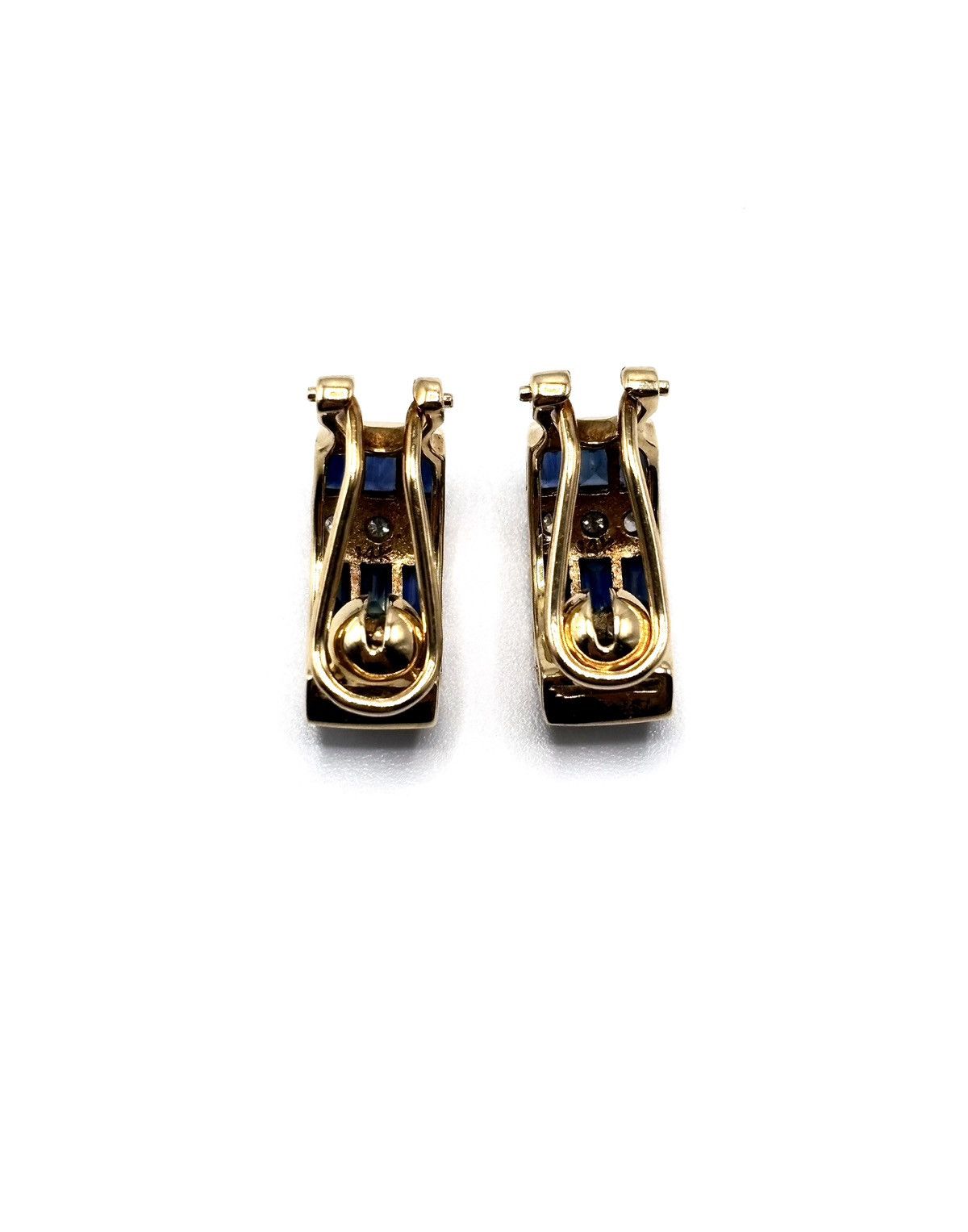 Other 14K Yellow Gold Sapphire Diamond Clip-On Earrings Size ONE SIZE - 7 Thumbnail