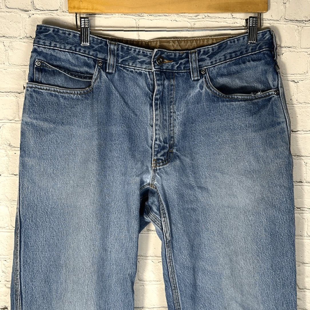 Duluth Trading Company Duluth Men's Ballroom Relaxed Fit Jeans 36x32 Denim Cotton Workwear Blue Straight Jeans Mens 86069 Size US 36 / EU 52 - 2 Thumbnail