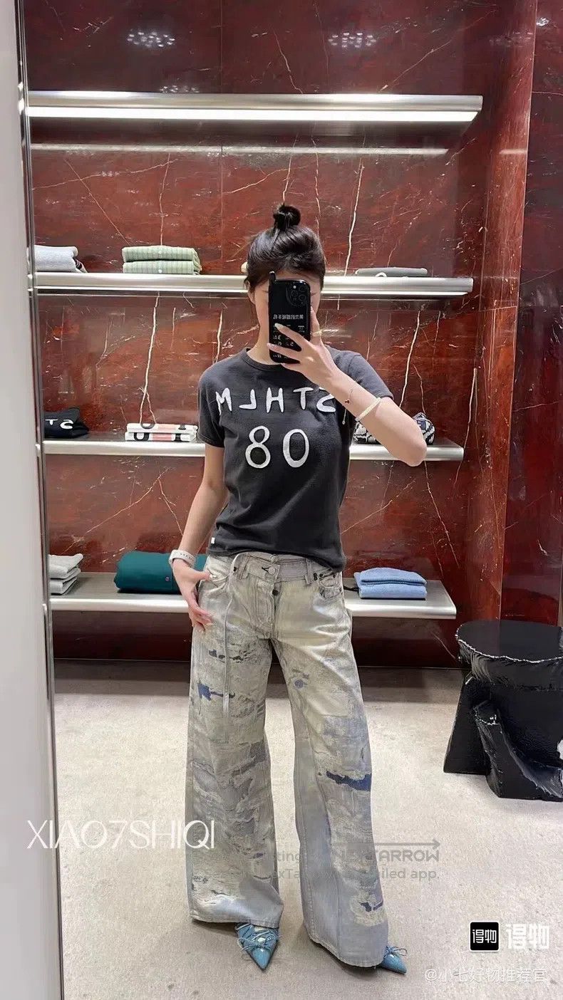 Acne Studios Acne Studios Retro Lettering Printed Charcoal Gray Crew Ne Size S / US 4 / IT 40 - 5 Thumbnail