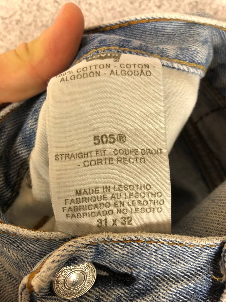 Levi's Vintage LEVIS 505 Jeans Wash Denim Blue 90s W31 L32 Size US 31 - 11 Thumbnail