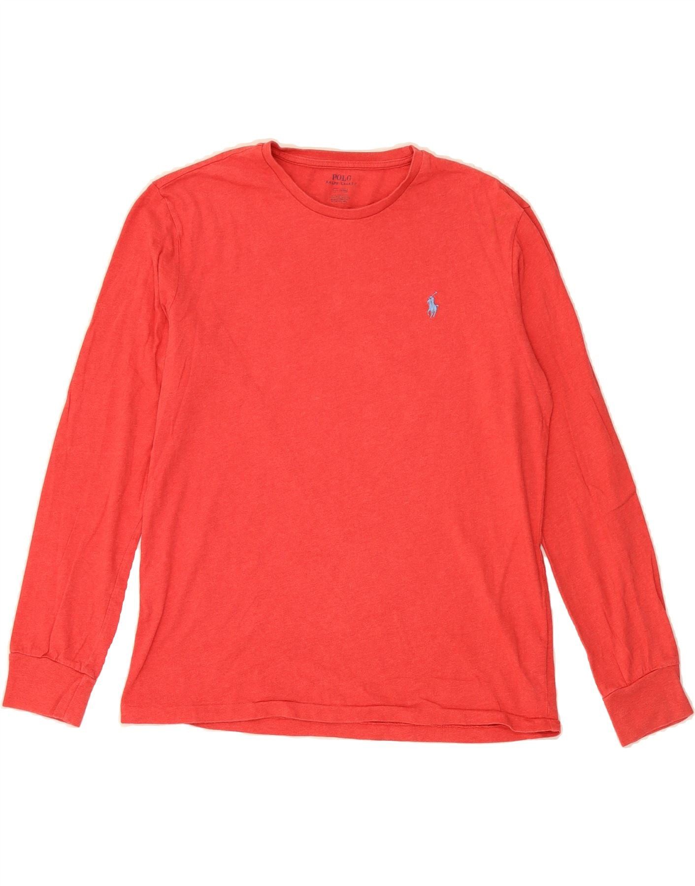 Polo Ralph Lauren Mens Top Long Sleeve Medium Red Cotton Size US L / EU 52-54 / 3 - 1 Thumbnail