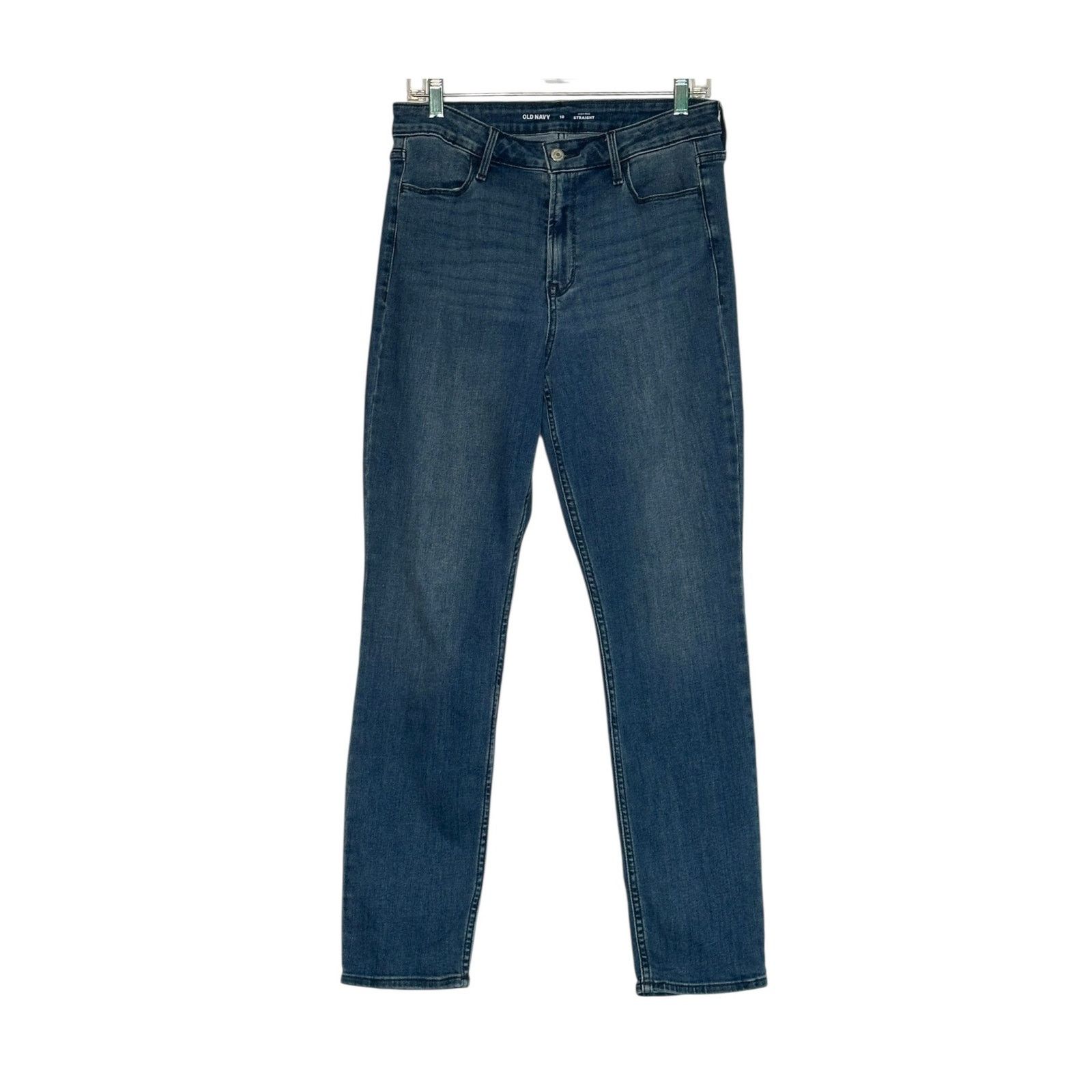 Old Navy Old Navy blue high rise straight legs jeans size 10 Size 32" / US 10 / IT 46 - 1 Thumbnail