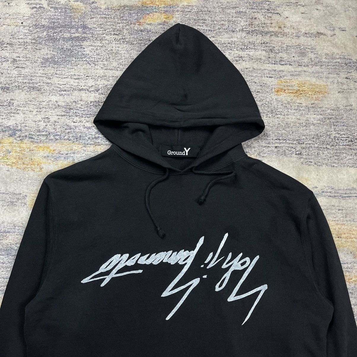 Ground Y × Yohji Yamamoto Ground Y Yohji Yamamoto spell out big logo hoodie Size US M / EU 48-50 / 2 - 2 Thumbnail