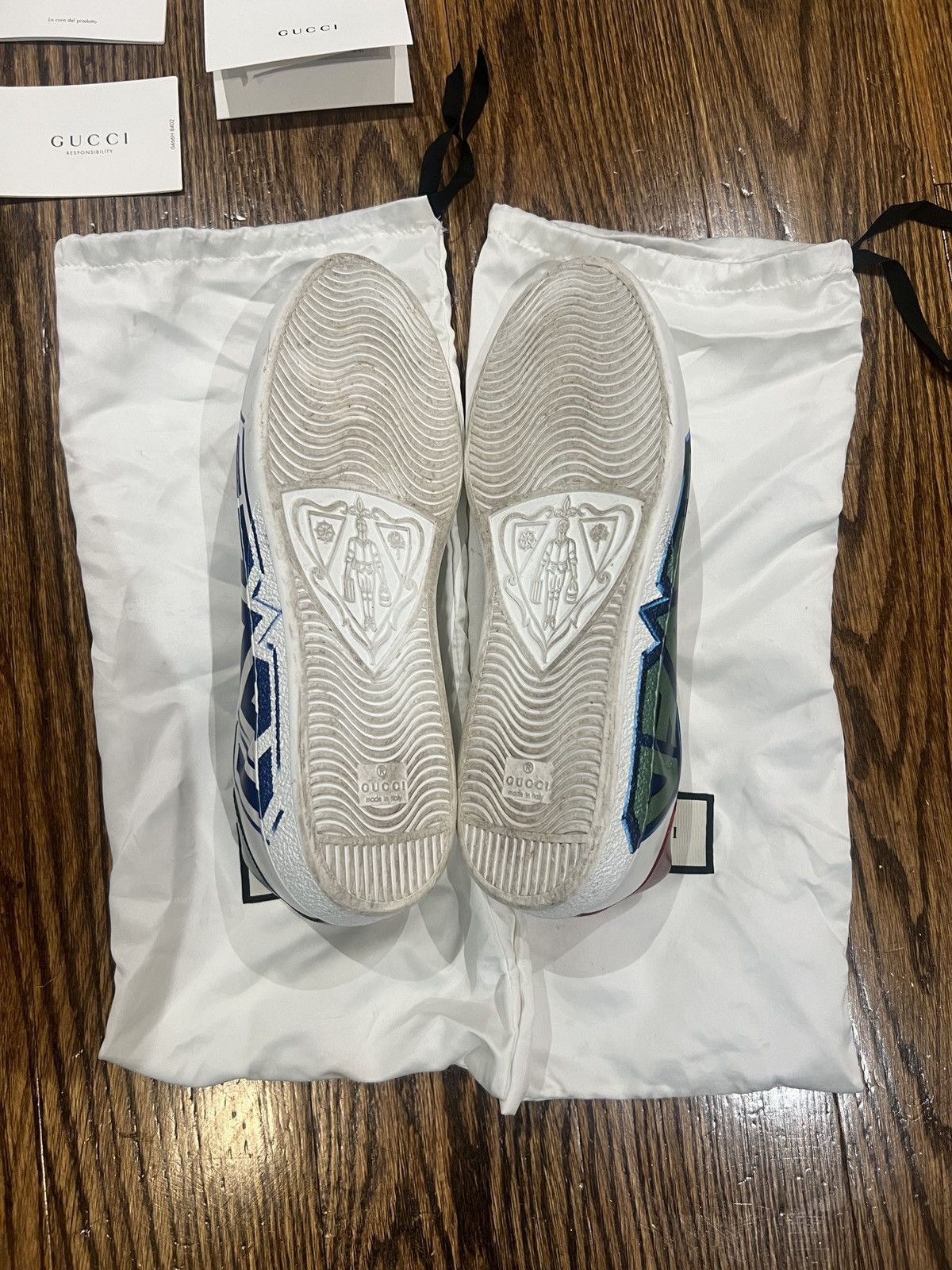 Gucci Gucci Ace “LOVED” Sneaker Size US 11 / EU 44 - 8 Thumbnail