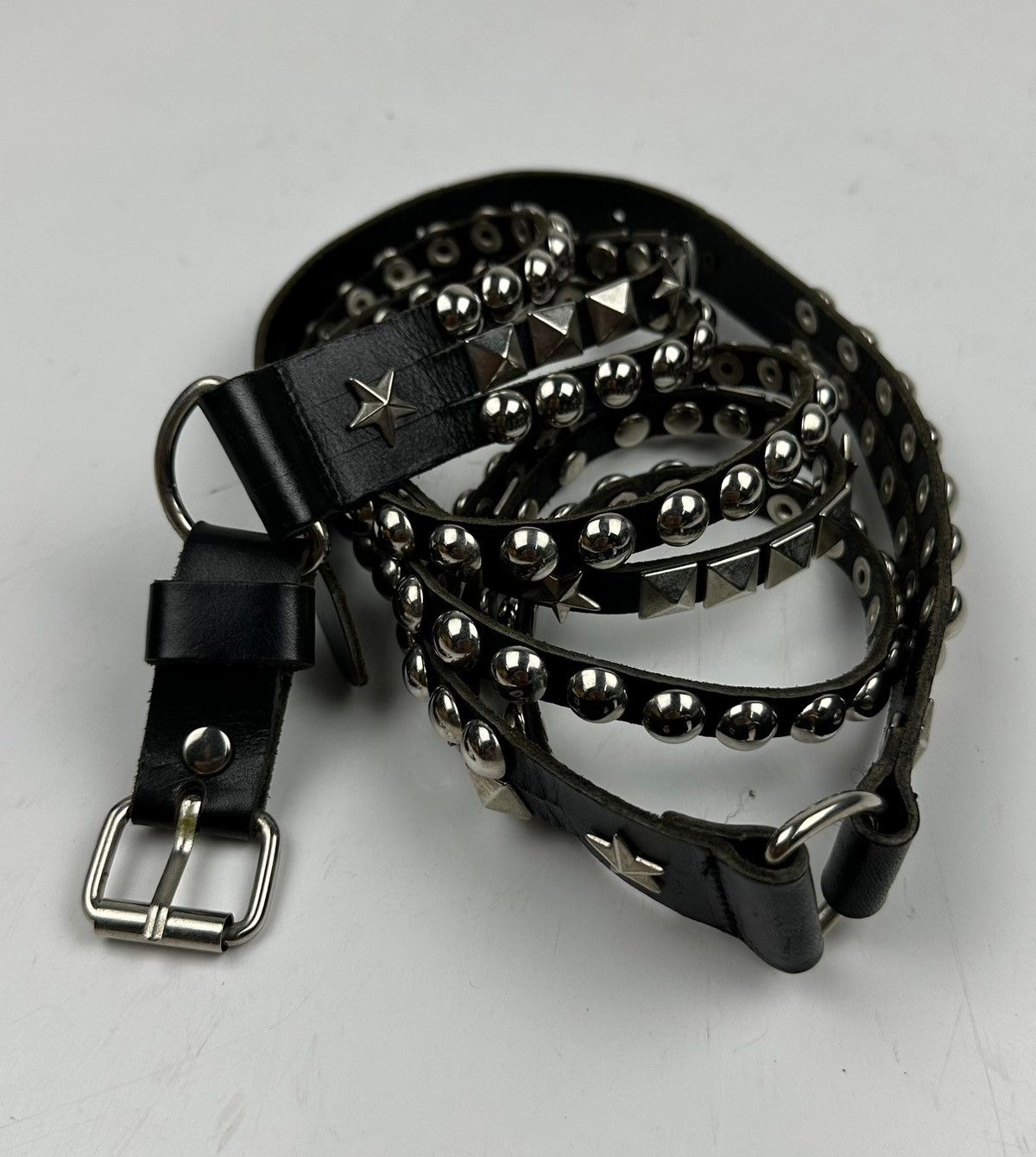 studded spiked leather belt tc3