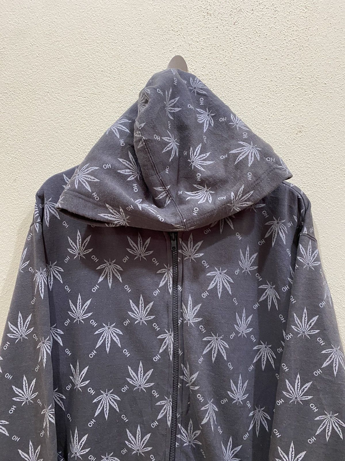 Japanese Brand Moro Dell Overprint Zipper Hoodies