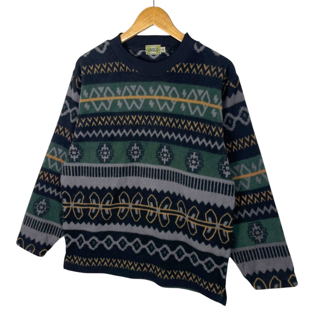 Uniqlo × Vintage 💥90s UNIQLO NATIVE DESIGN PULLOVER SWEATSHIRT Size US M / EU 48-50 / 2 - 2 Thumbnail