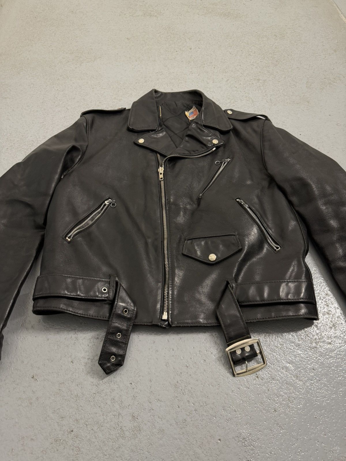 Schott Vintage Schott Perfecto 418 Dense Leather Made In USA Jacket Size US L / EU 52-54 / 3 - 7 Thumbnail