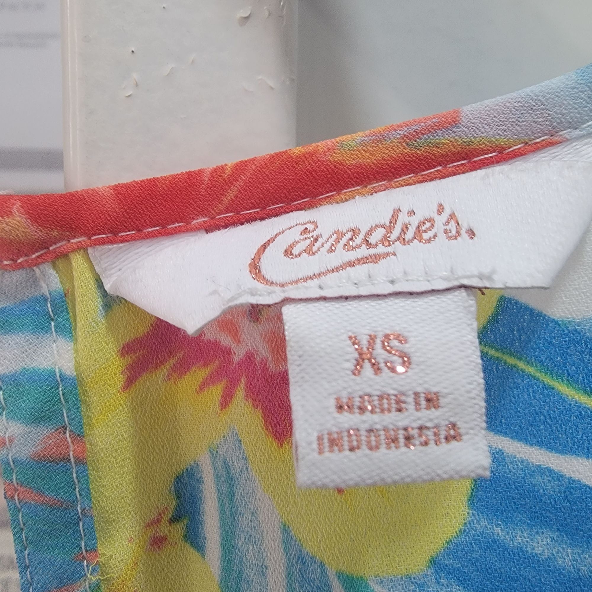 Other ✨Candies Sz XS Women's Blouse Top Floral Tropical Embroidere Size XS / US 0-2 / IT 36-38 - 4 Thumbnail