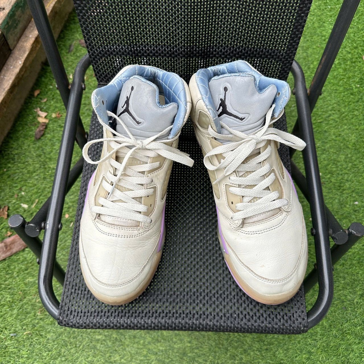 Dj Khaled × Jordan Brand DJ Khaled x Air Jordan 5 Sail Purple DV4982-175 Size US 9.5 / EU 42-43 - 5 Thumbnail
