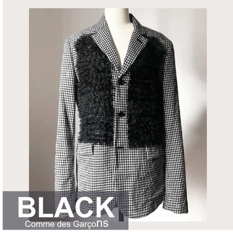 Comme des Garcons Comme Des Garcons Wool suit jacket decorated with plaid si Size S / US 4 / IT 40 - 2 Thumbnail