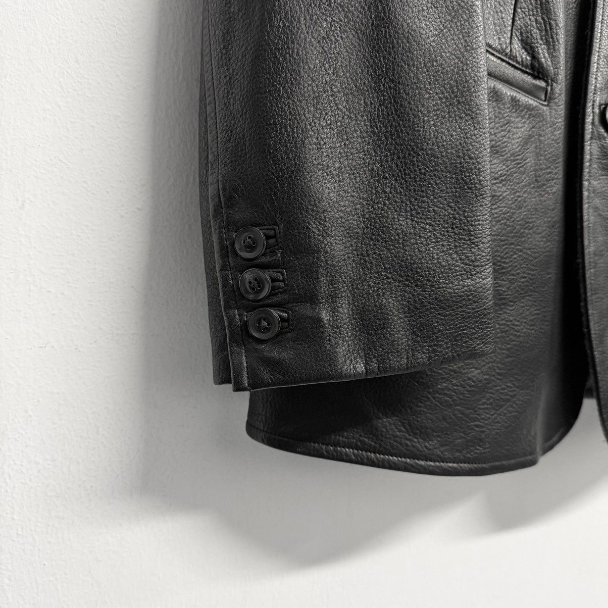 Yohji Yamamoto YOHJI YAMAMOTO POUR HOMME 2012 AW Leather Blazer Jacket Size US M / EU 48-50 / 2 - 6 Thumbnail
