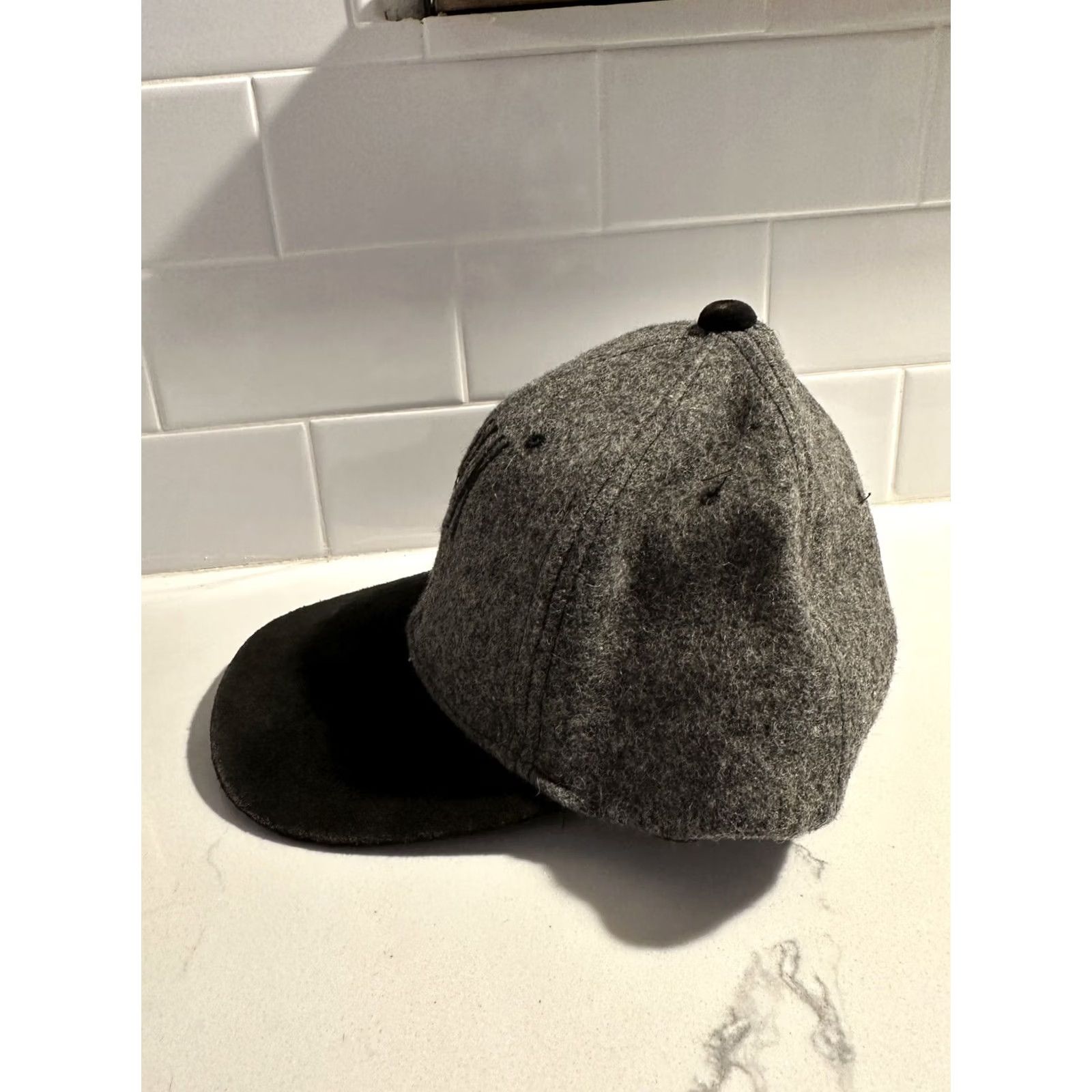 Big Dogs VINTAGE Big Dogs "Think Big" Gray Wool Snapback Hat Cap Adjustable Black 1990s Hats Mens Boys Girls Size ONE SIZE - 2 Thumbnail