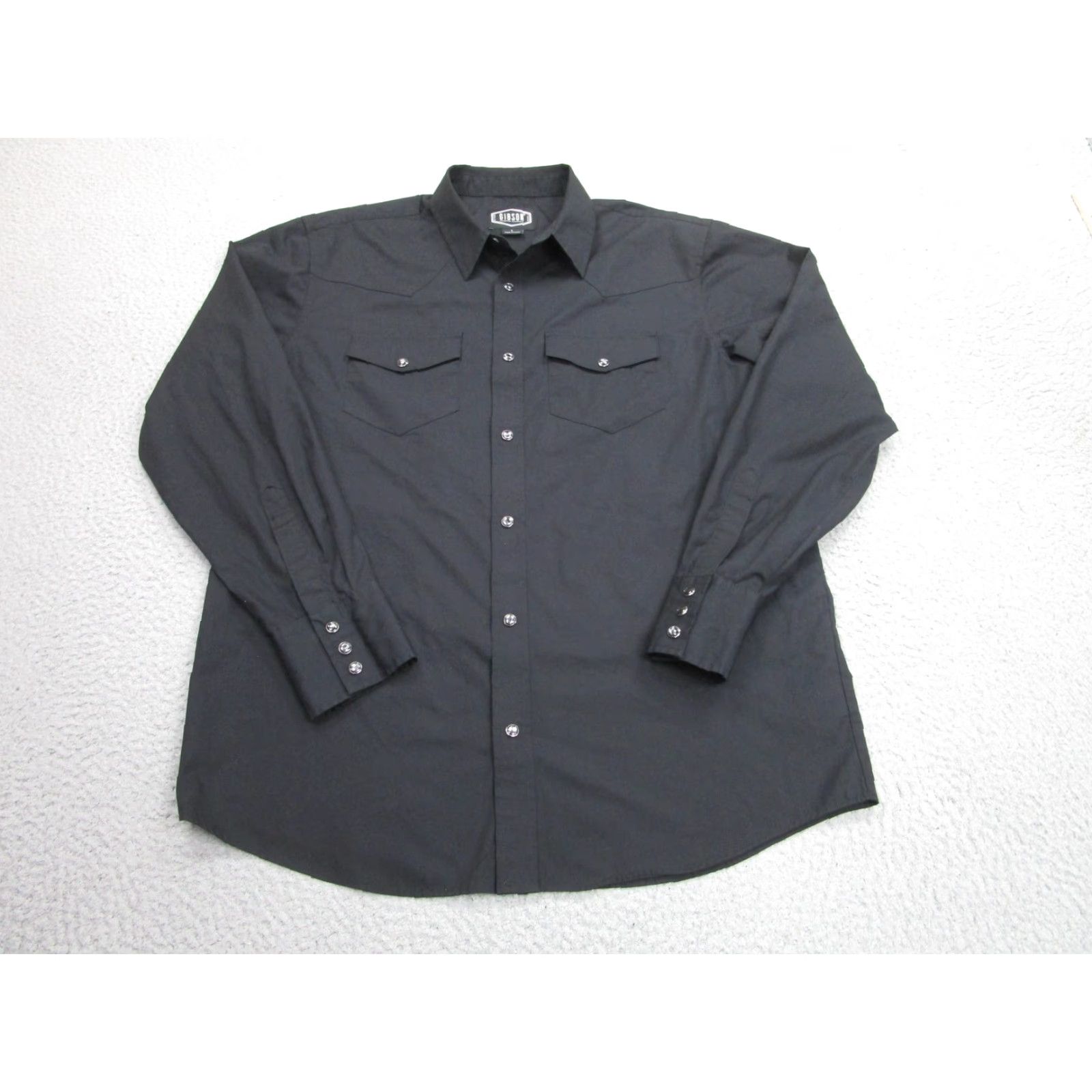 Vintage Gibson Shirt Mens Large Black Western Rockabilly Pearl Snap Long Sleeve Shirt Size US L / EU 52-54 / 3 - 2 Thumbnail