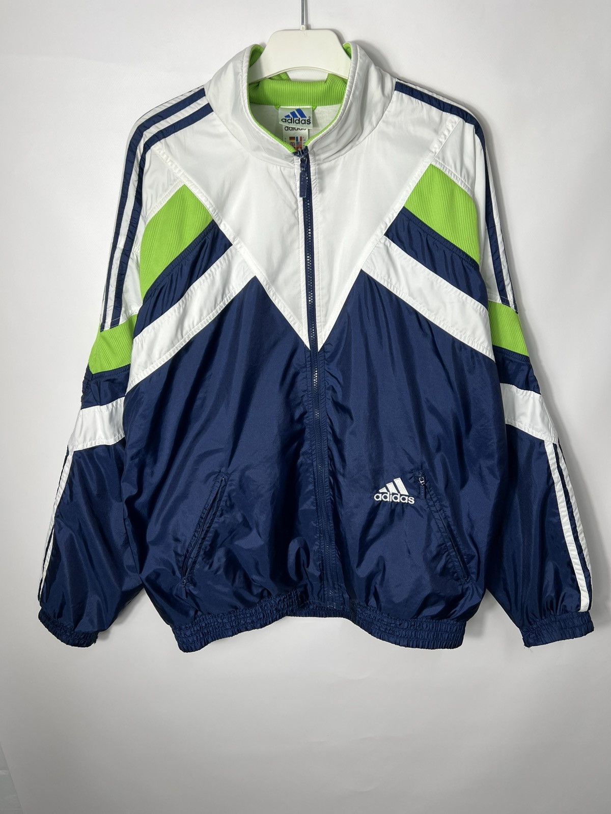 Adidas ADIDAS VINTAGE NEYLON JACKET Y2K 00s SOCCER JACKET RETRO Size US XL / EU 56 / 4 - 1 Thumbnail