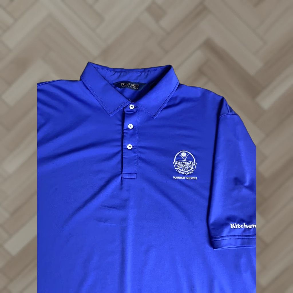 Polo Ralph Lauren Polo Ralph Lauren Polo Shirt Mens Blue Short Sleeve XL Polo Ralph Lauren RLX Logo Golf Senior PGA? Size US XL / EU 56 / 4 - 1 Thumbnail