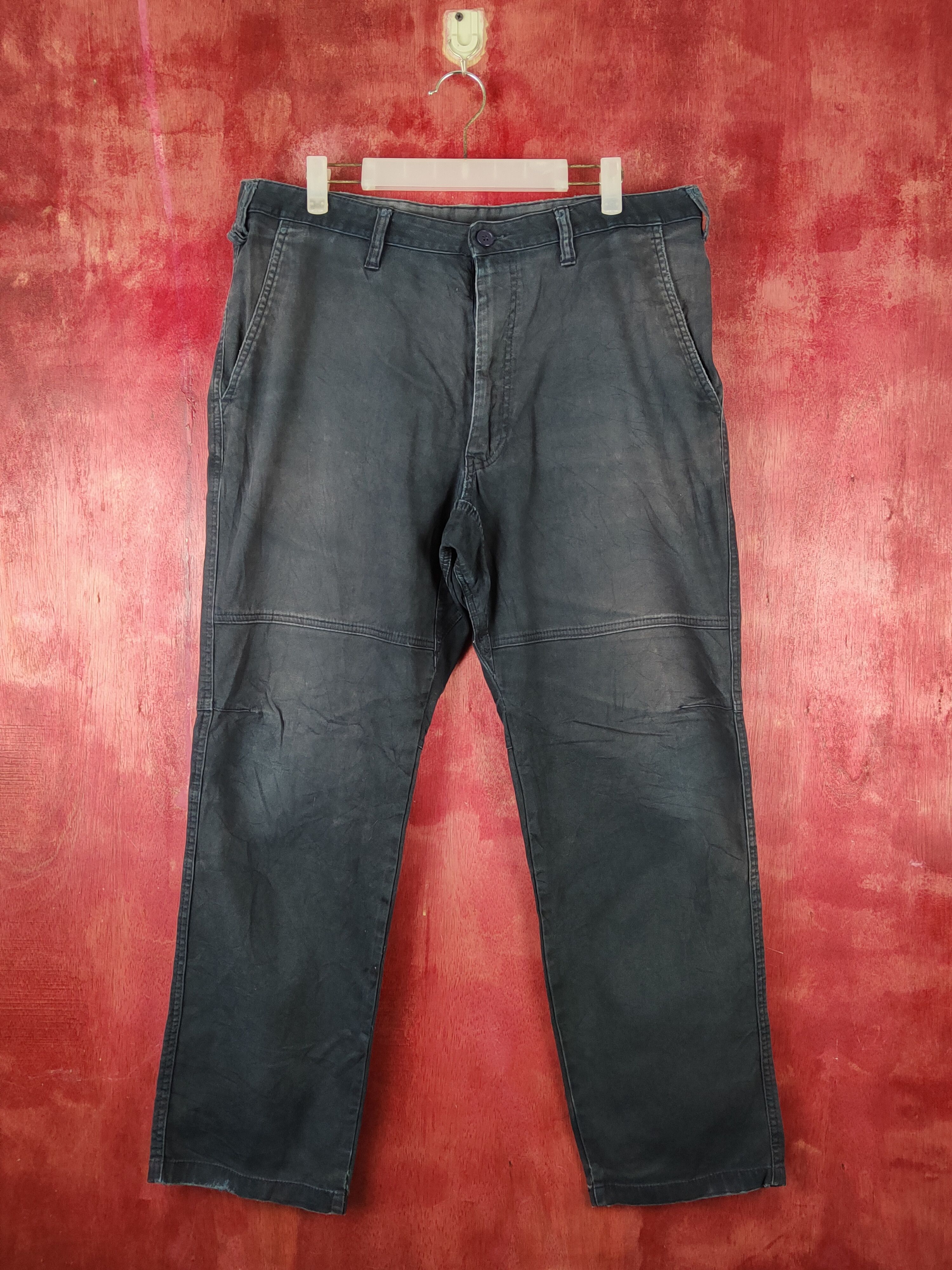 Japanese Brand Blue Faded Multipocket Casual Pants #S2267