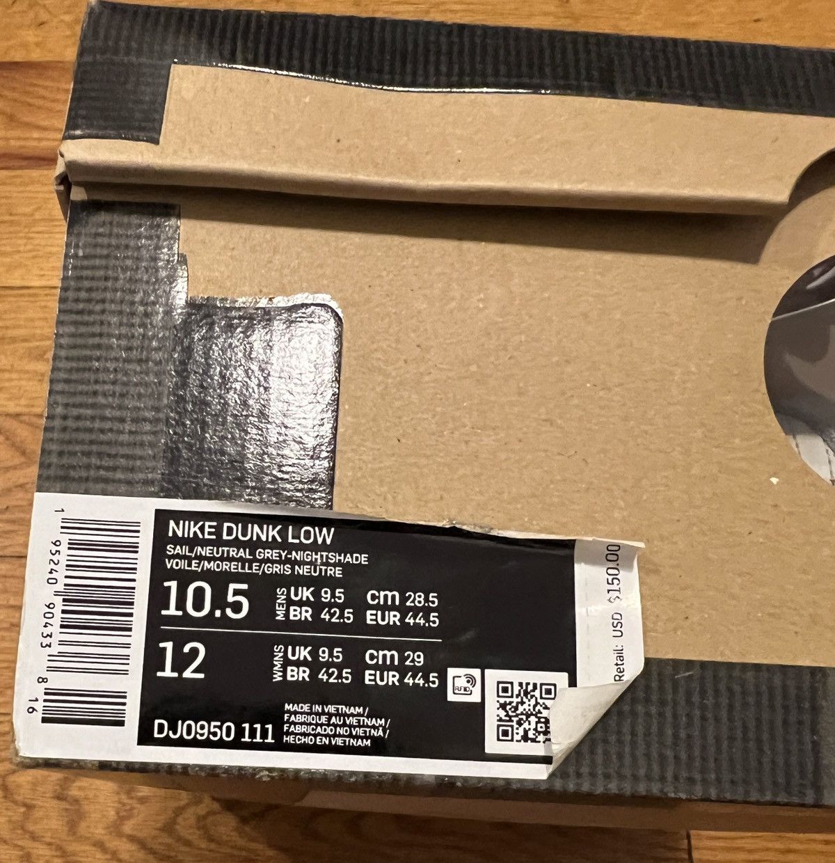 Nike × Off-White Nike Off-White Dunk Low Lot 16 Size US 10.5 / EU 43-44 - 8 Thumbnail