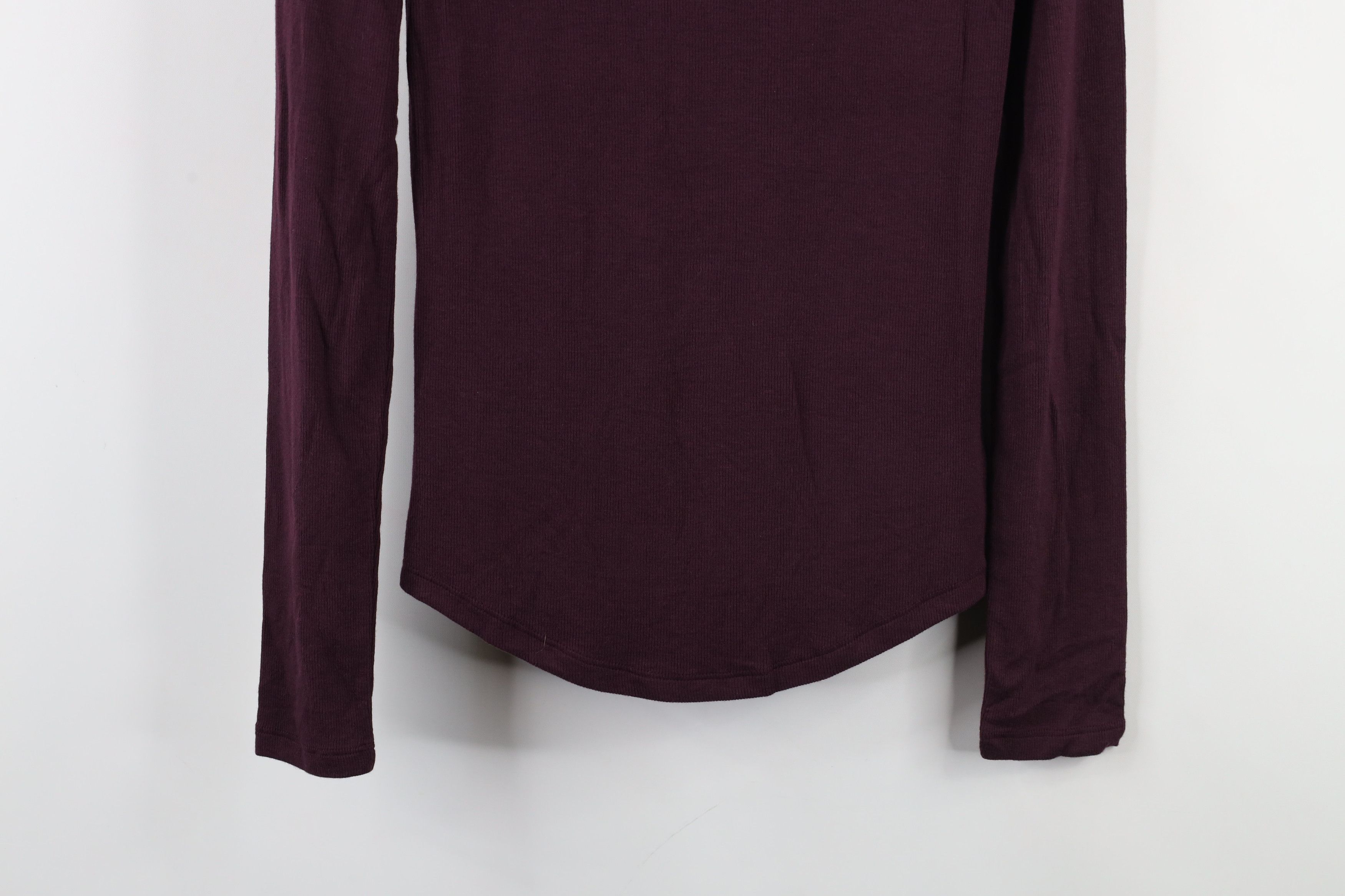 Gap × Vintage Deadstock Vintage Y2K Gap Thermal Ribbed Knit T-Shirt Purple Size XS / US 0-2 / IT 36-38 - 3 Thumbnail