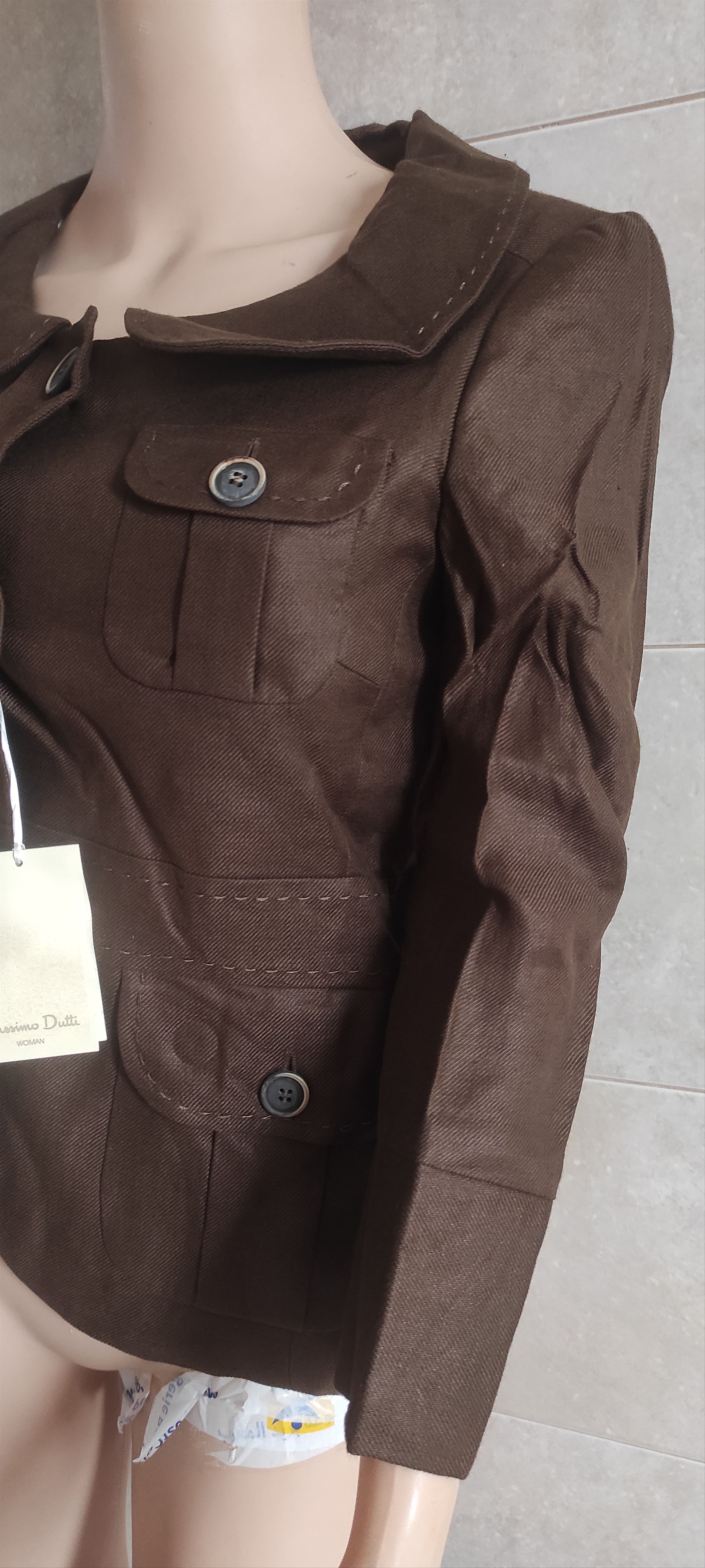 Massimo Dutti Massimo Dutti Brown Linen Classic Women Suit Made Spain Size M / US 6-8 / IT 42-44 - 18 Thumbnail