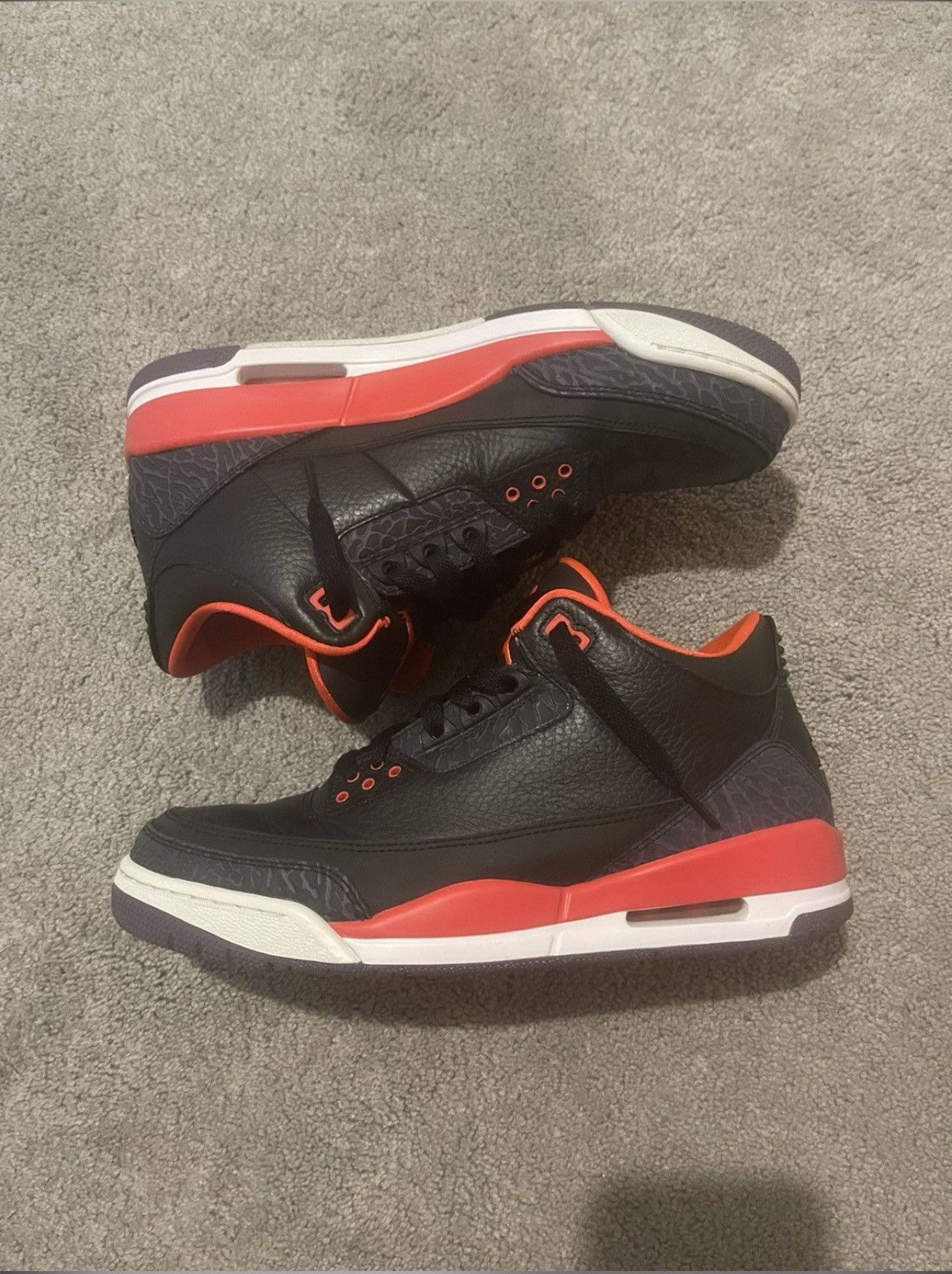 image of Jordan Brand 3S Shoes in Black, Men's (Size 10)