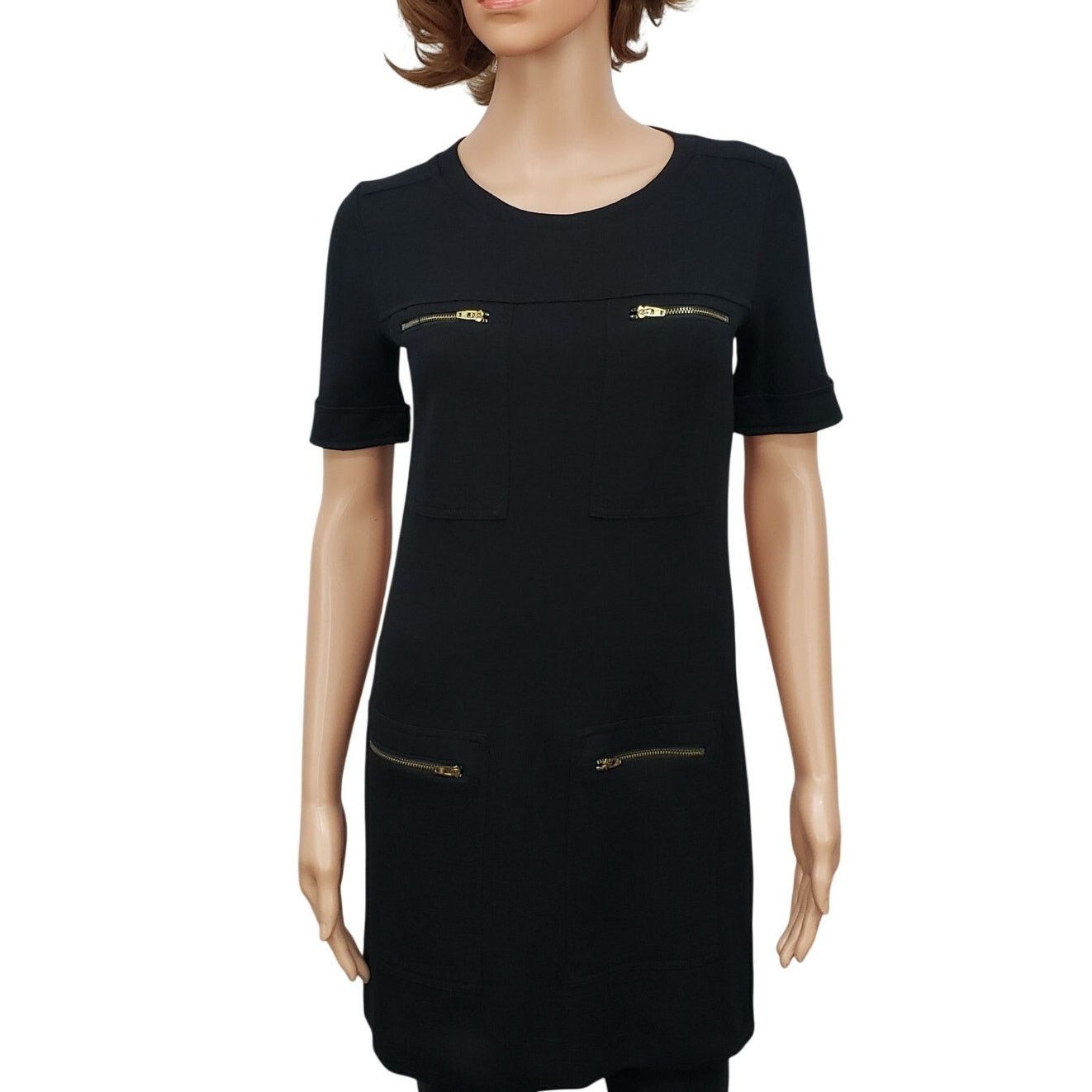 J.Crew J. Crew Shift Dress Gold Zipper Pockets Wool Blend 03344 S 0 Size XS / US 0-2 / IT 36-38 - 9 Thumbnail