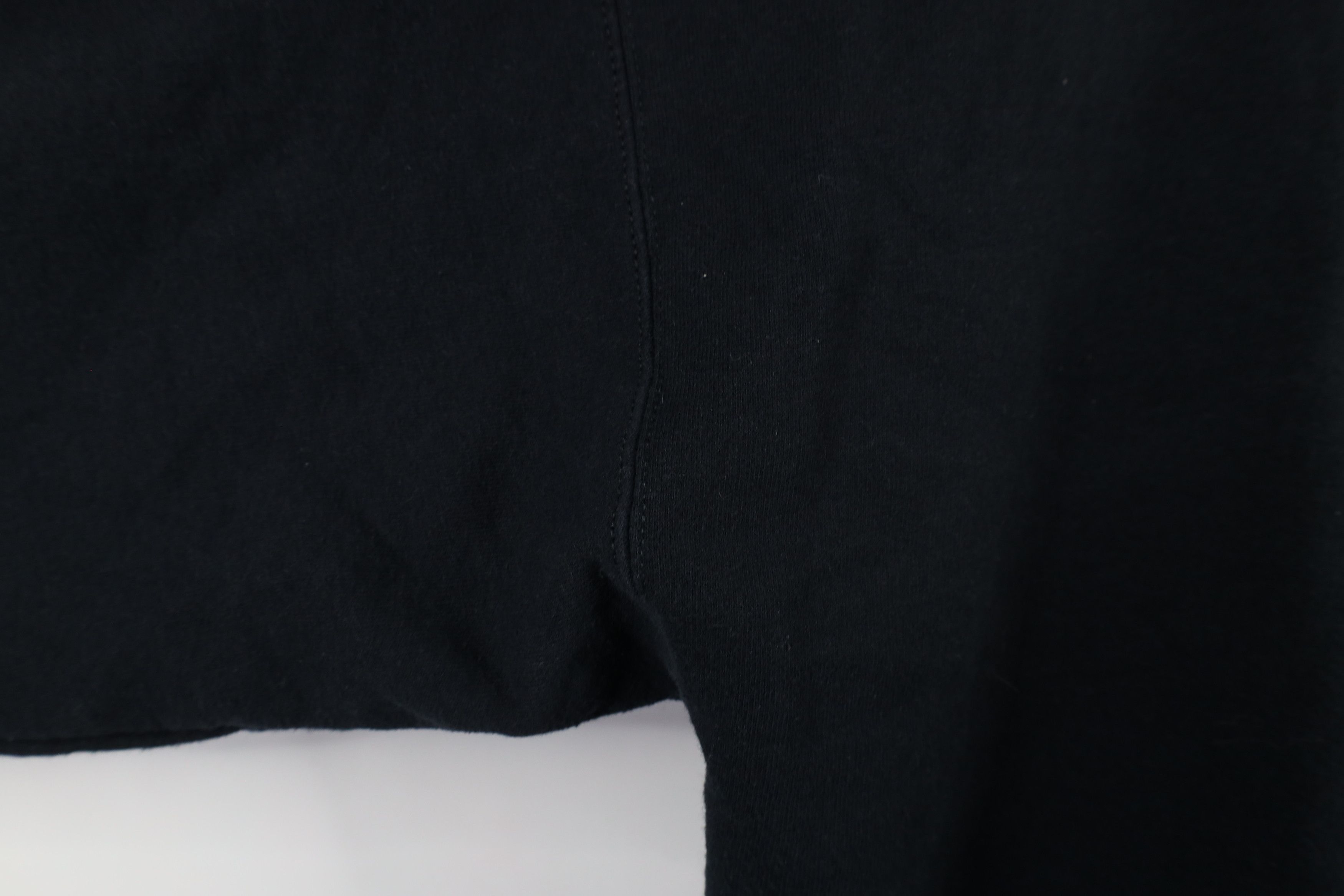 Vintage Vintage 90s Streetwear Faded Blank Hoodie Sweatshirt Black Size US L / EU 52-54 / 3 - 5 Thumbnail
