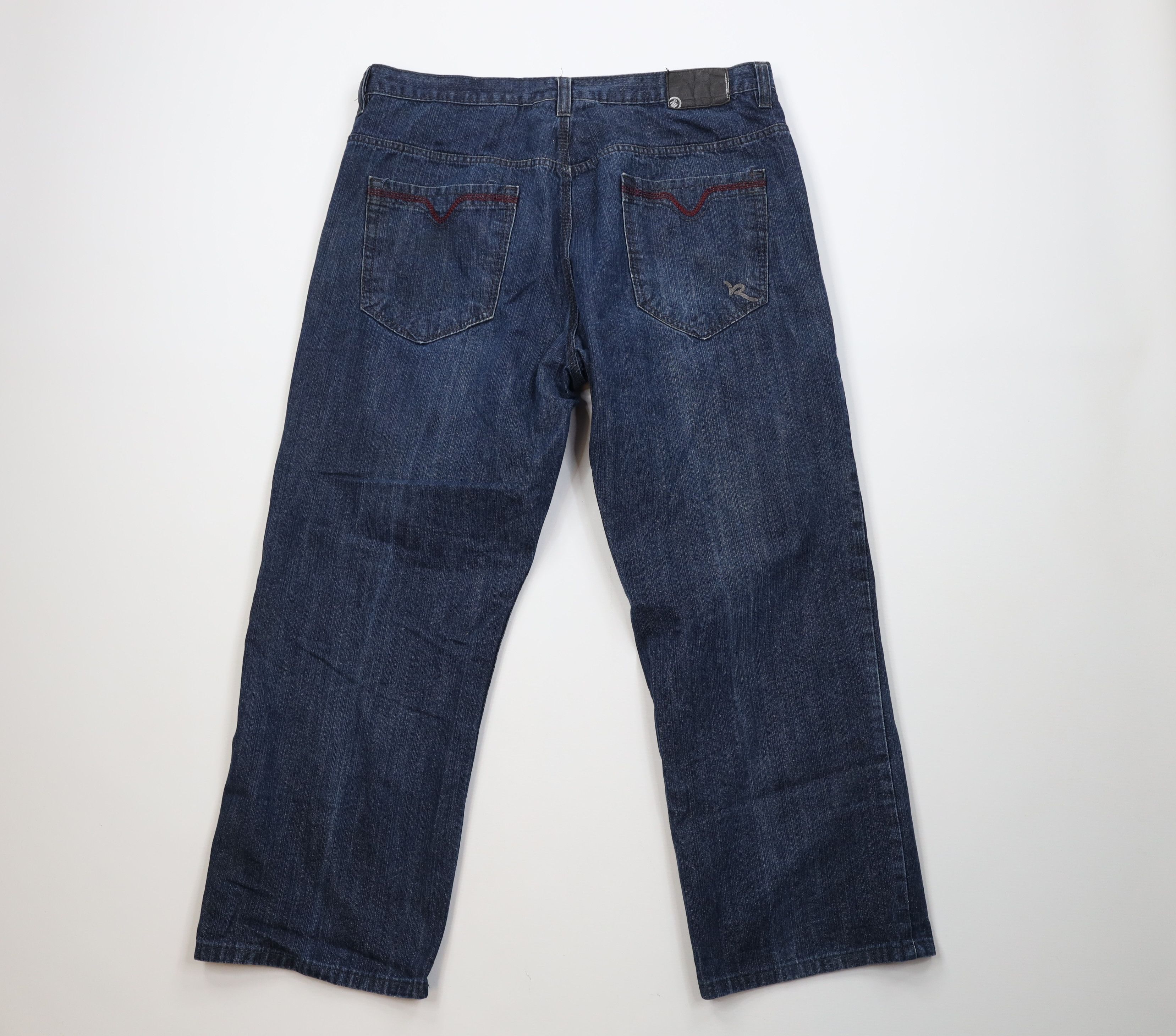 Rocawear Vintage 90s Y2K Rocawear Baggy Fit Wide Leg Denim Jeans Blue Size US 40 / EU 56 - 11 Thumbnail
