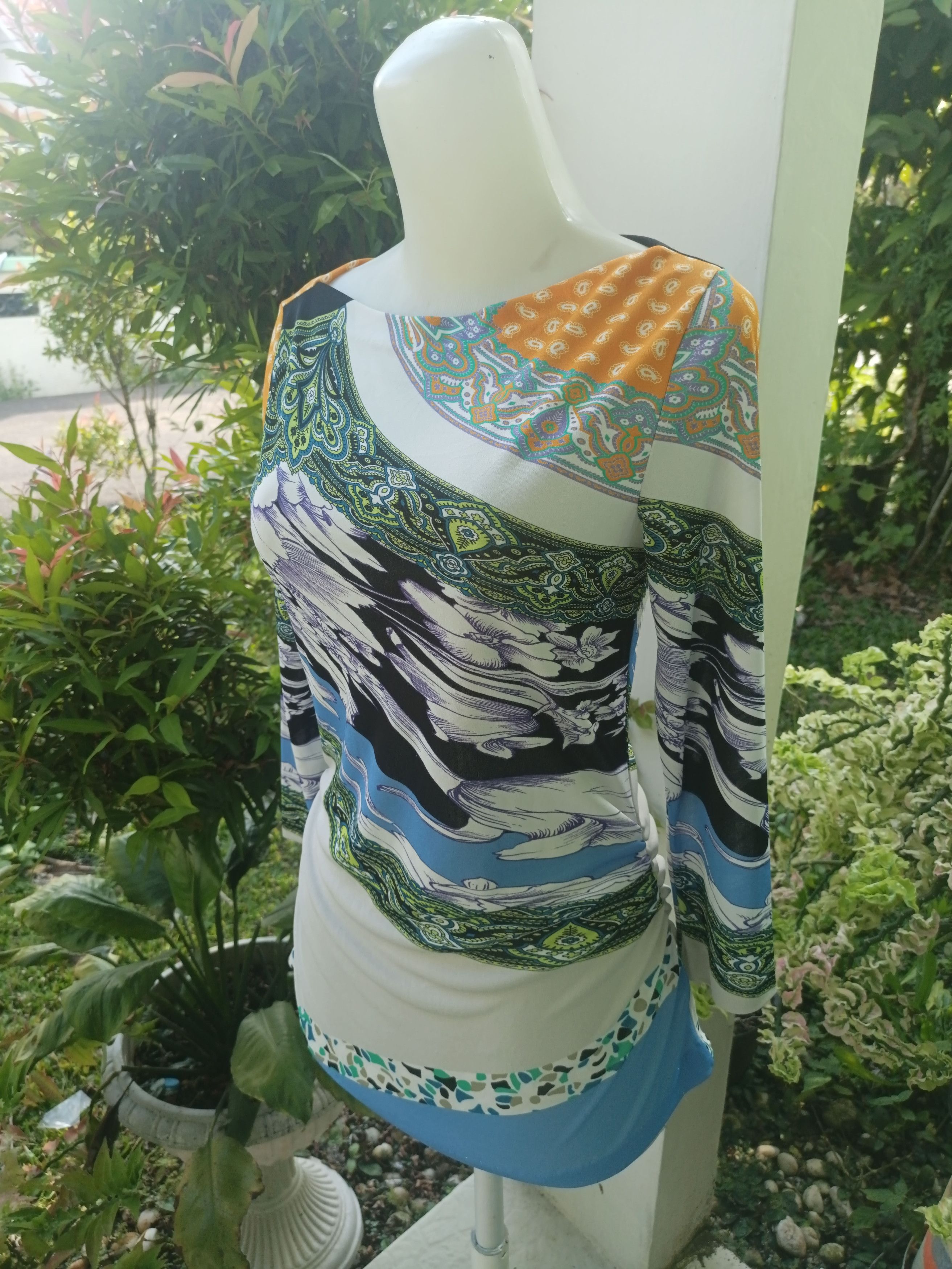 Etro ETRO Milano Blouse Tunic top 3/4 sleeves Size M / US 6-8 / IT 42-44 - 16 Thumbnail